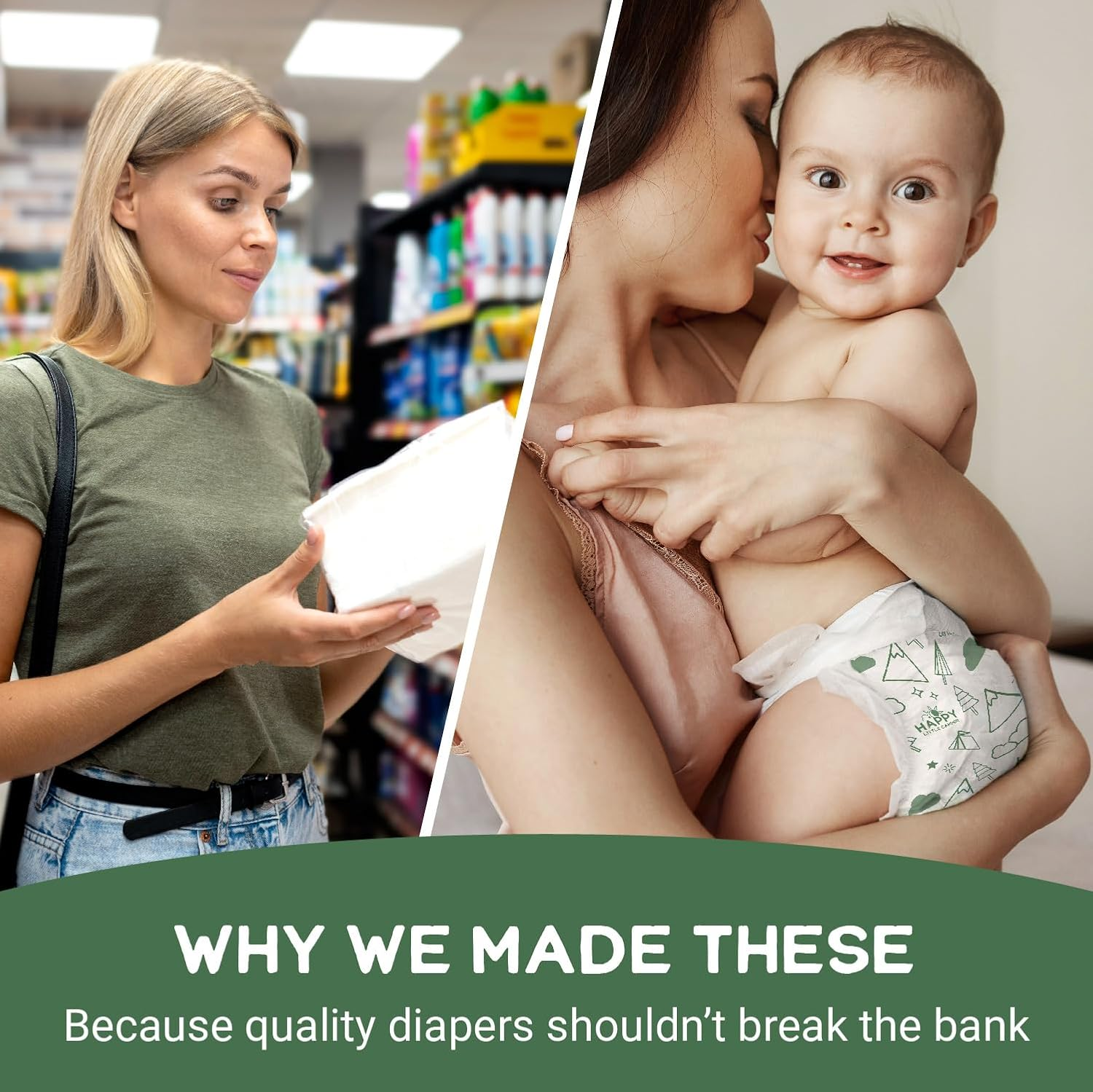 Happy Little Camper Super Saver Nappies, Size 4, 25 Count | Budget-Friendly Disposable Baby Nappies for Sensitive Skin | Hypoallergenic, Fragrance-Free, Ultra Absorbent image number 3