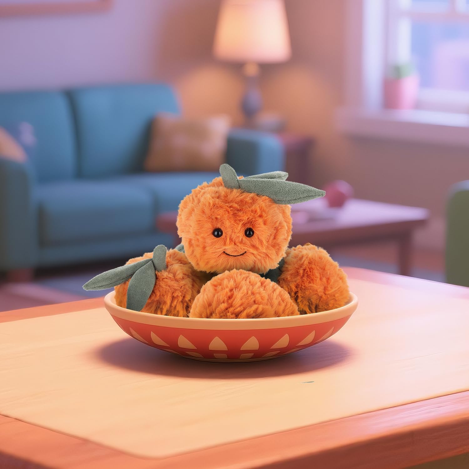 Apricot Lamb Fresh Orange Stuffed Animals for Kids, Soft Cute Plush Toys for Baby Girl and Boy, 2.8 Inches image number 3