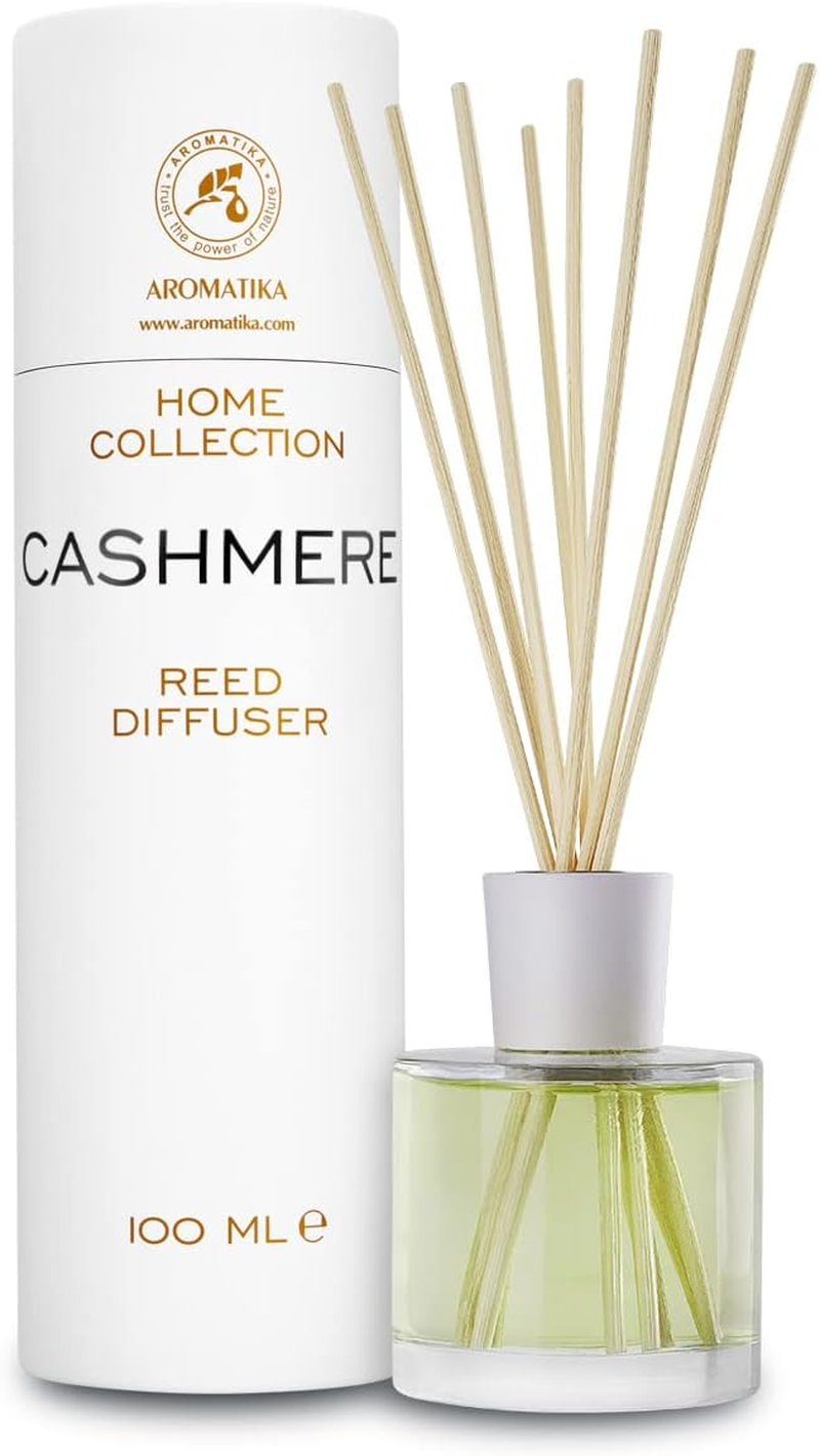 Reed Diffuser Cashmere 3.4 Fl Oz - Room Diffuser - Scented Diffusers with Bamboo Sticks - Home Fragrance - Air Freshener - Warm Scent - Fragrance for Living Room image number 5
