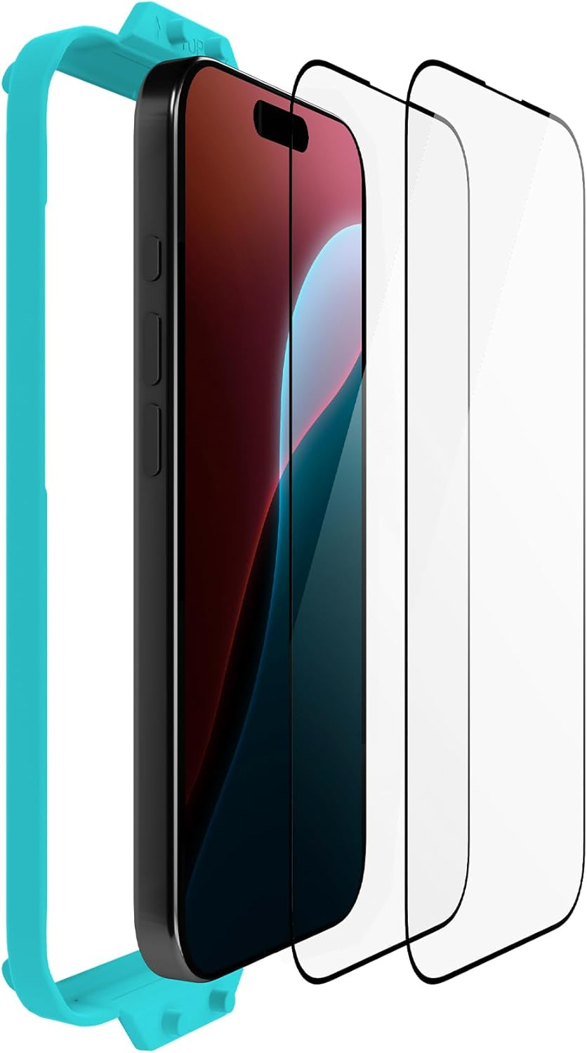 Mous for Iphone 16 Pro Max Screen Protector - Tempered Glass - 2 Pack - Water and Oil Resistant