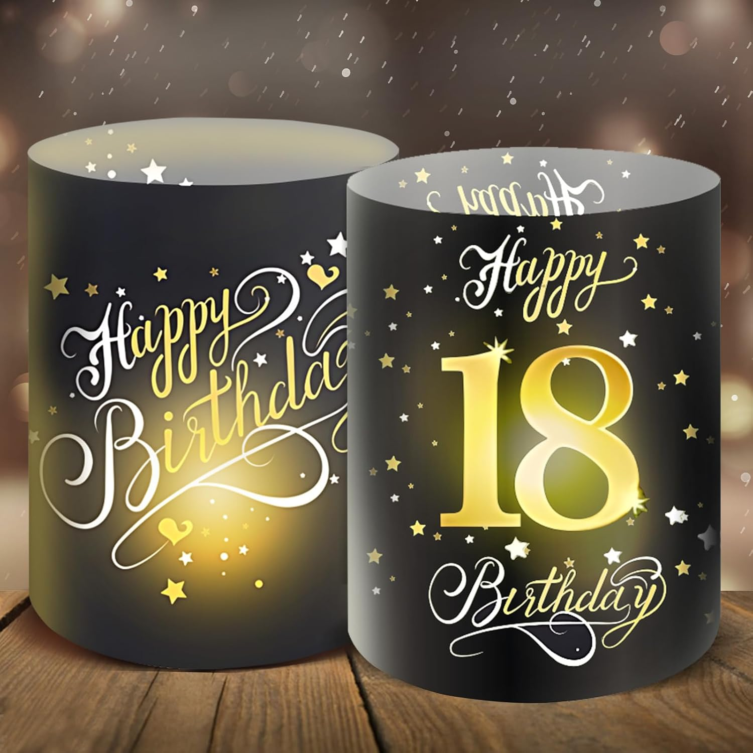 Moorle 12 Lantern Table Decoration 50Th Birthday, Happy Birthday Table Decoration for Men and Women, Lanterns for Tea Lights or Candles