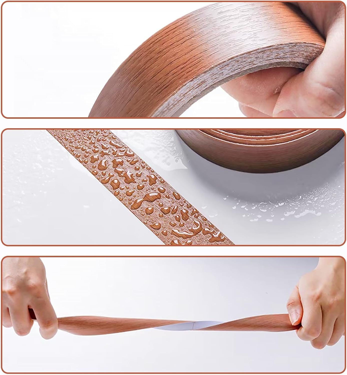 Edging Tape,Veneer Furniture Edging Strip,Self-Adhesive Edge Banding,Wood Veneer Trim for Tables,Chairs,Panels Renovation（10Meters #2） image number 6