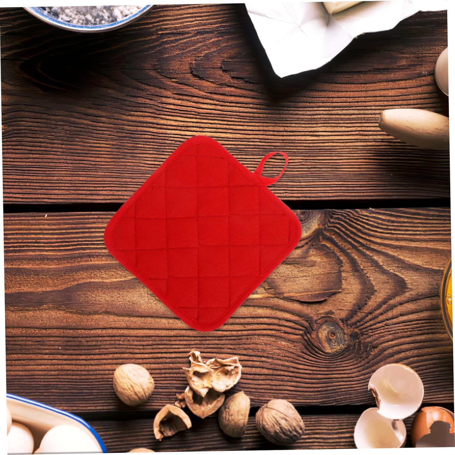 10Pcs Quilted Cotton Pot Holders Heat Resistant Oven Pads Antislip Surface for Kitchen Cooking Baking image number 1