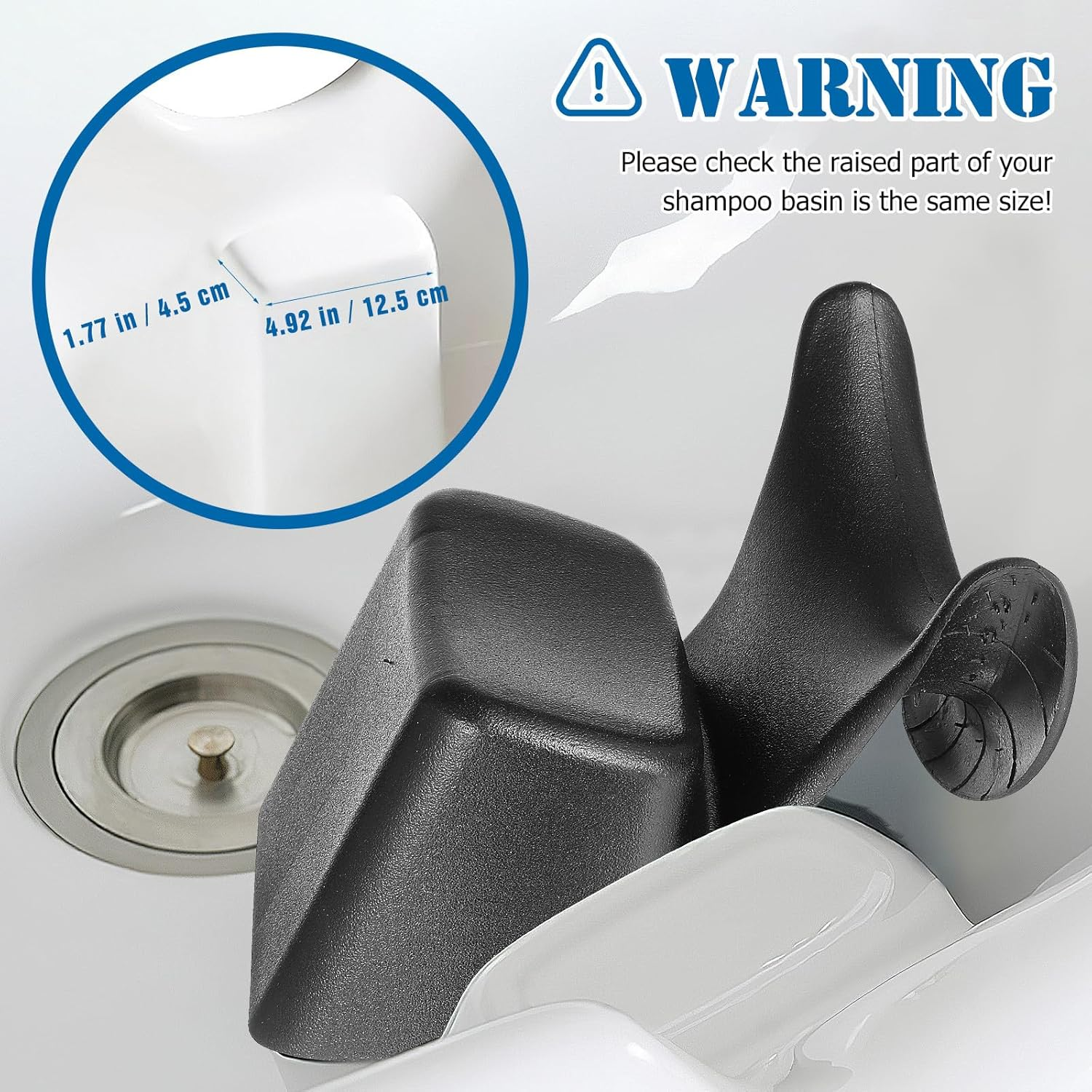 HAKIDZEL Salon Neck Rest Pillow Made of Sturdy Pu Material Reusable Hair Washing Cushion for Beauty Beds and Barber Shops Comfortable Neck Support image number 5