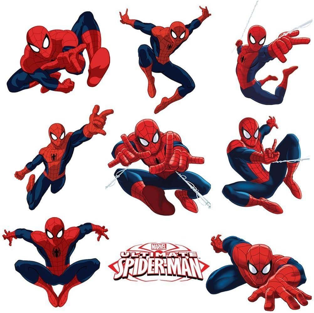 Spiderman Sticker Pack for Kids Room Wall Decor | Peel and Stick Wall Decal for Ultimate Spider-Man Party Decoration by Dekosh image number 1