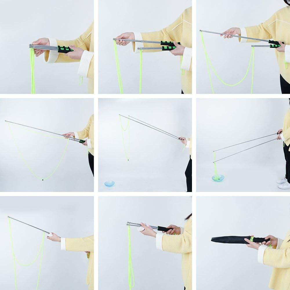 E-Know Bubble Wand,Stainless Steel Giant Bubble Wand Outdoor Toy for Kids Telescopic Design, Bubble Toys for Party, Works Best Bubbleventi Bubble Mix image number 4