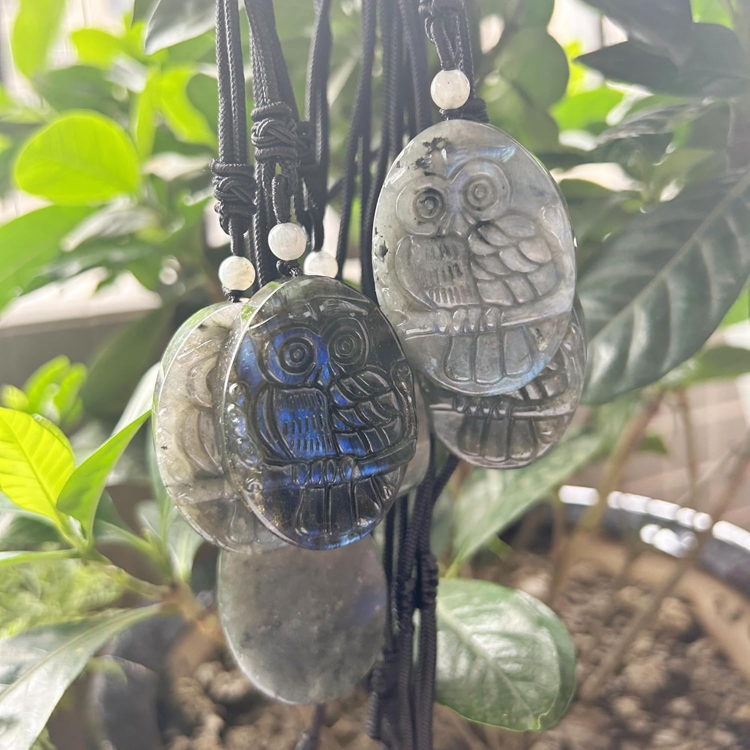 Natural Boutique Labradorite Crystals and Healing Stones,Haped Diy-Jewelry Pendant image number 5