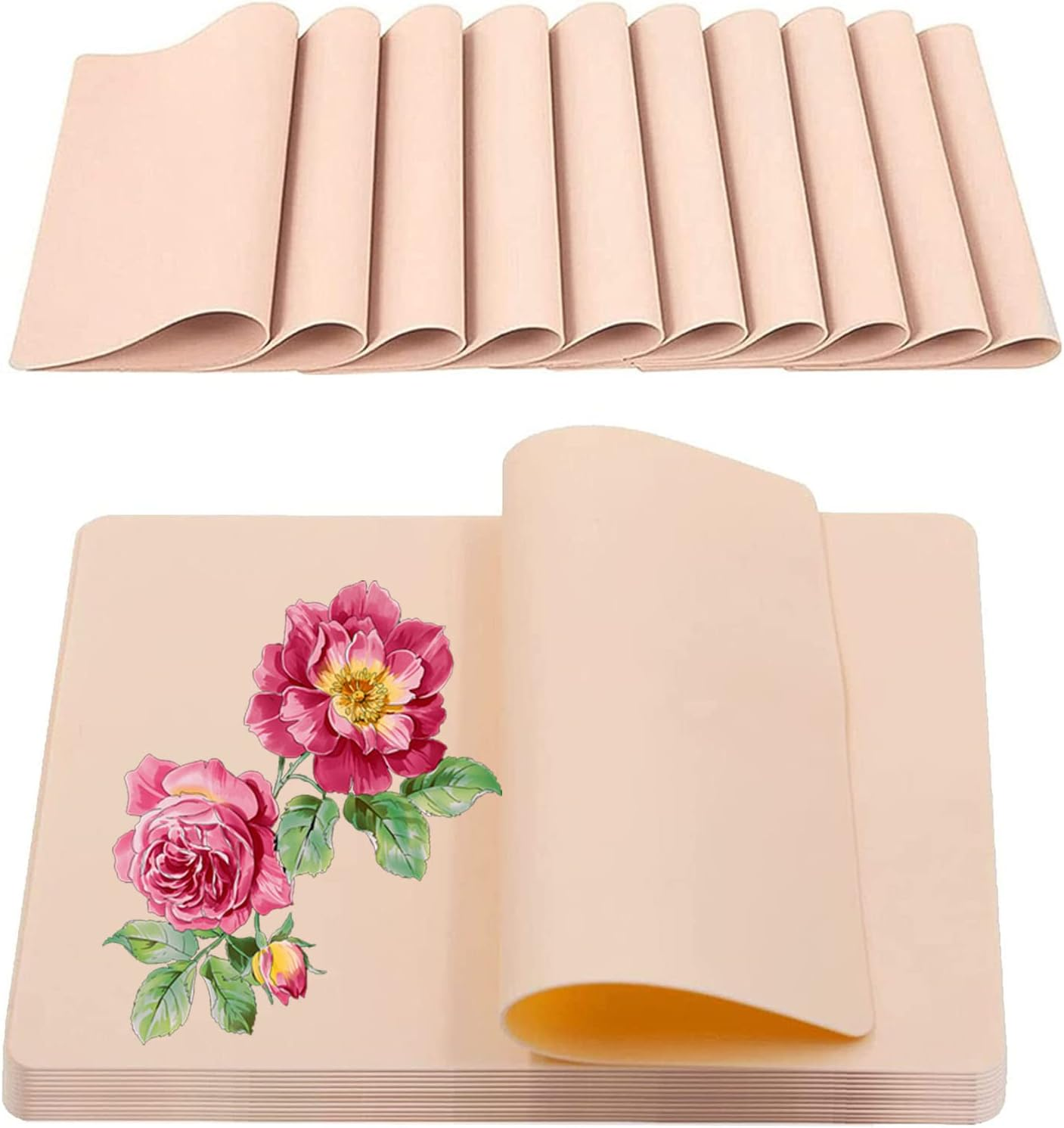 SOTICA 12PCS Double-Sided Tattoo Practice Skin - Fake Latex Skin for Eyebrows and Lip Tattoo Supplies image number 1