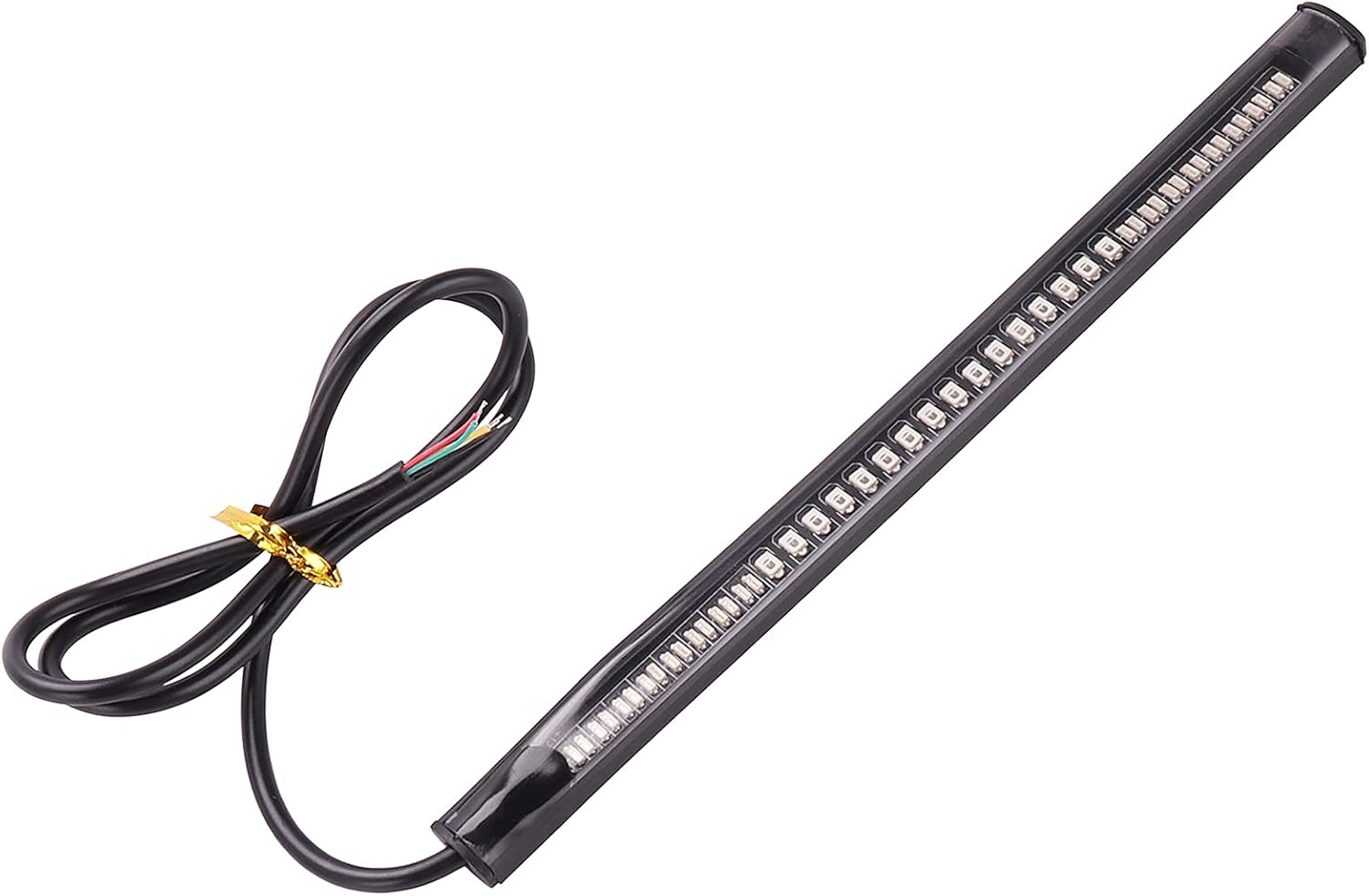 Kinstecks 48Leds Flaxible Motorcycle LED Light Strip Turn Signal Brake Light Driving Light Universal for Motorcycles Motorbikes Atvs Scooters Vehicles-Amber/Red image number 2