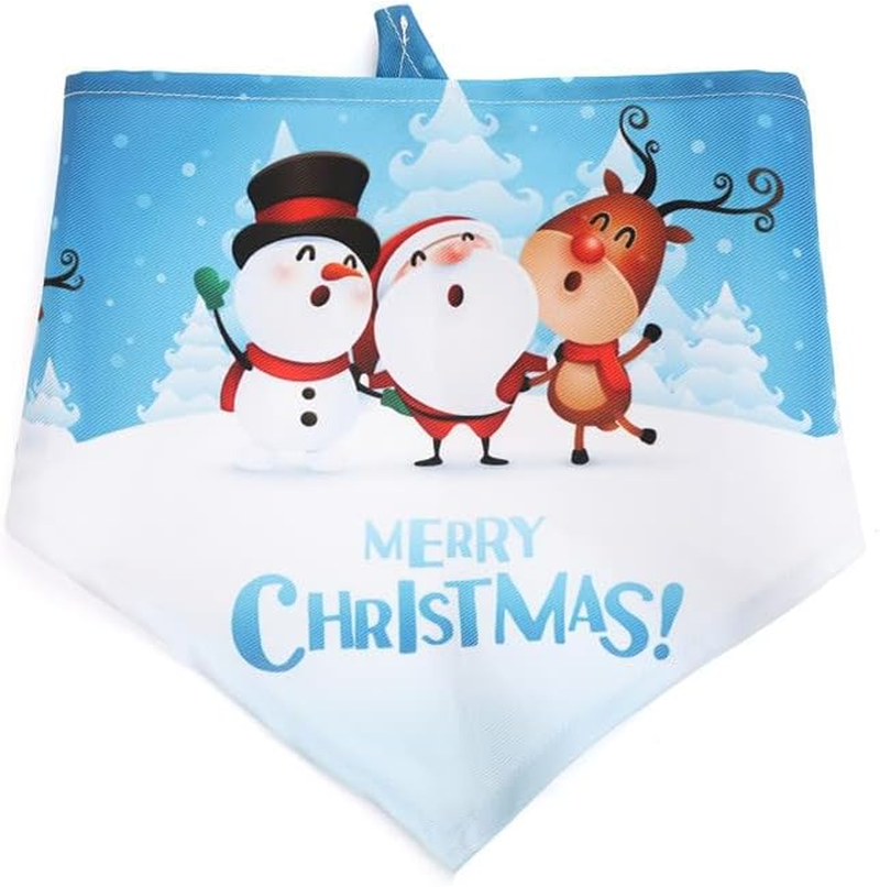3 Pcs Dog Bandana, MH MOIHSING Christmas Dog Scarf Bandana Dog Kerchief Pet Triangle Bibs Scarf, Square Plaid Printing Bib Double Reversible Pet Saliva Towels Washable for Small to Large Dog Puppy Cat