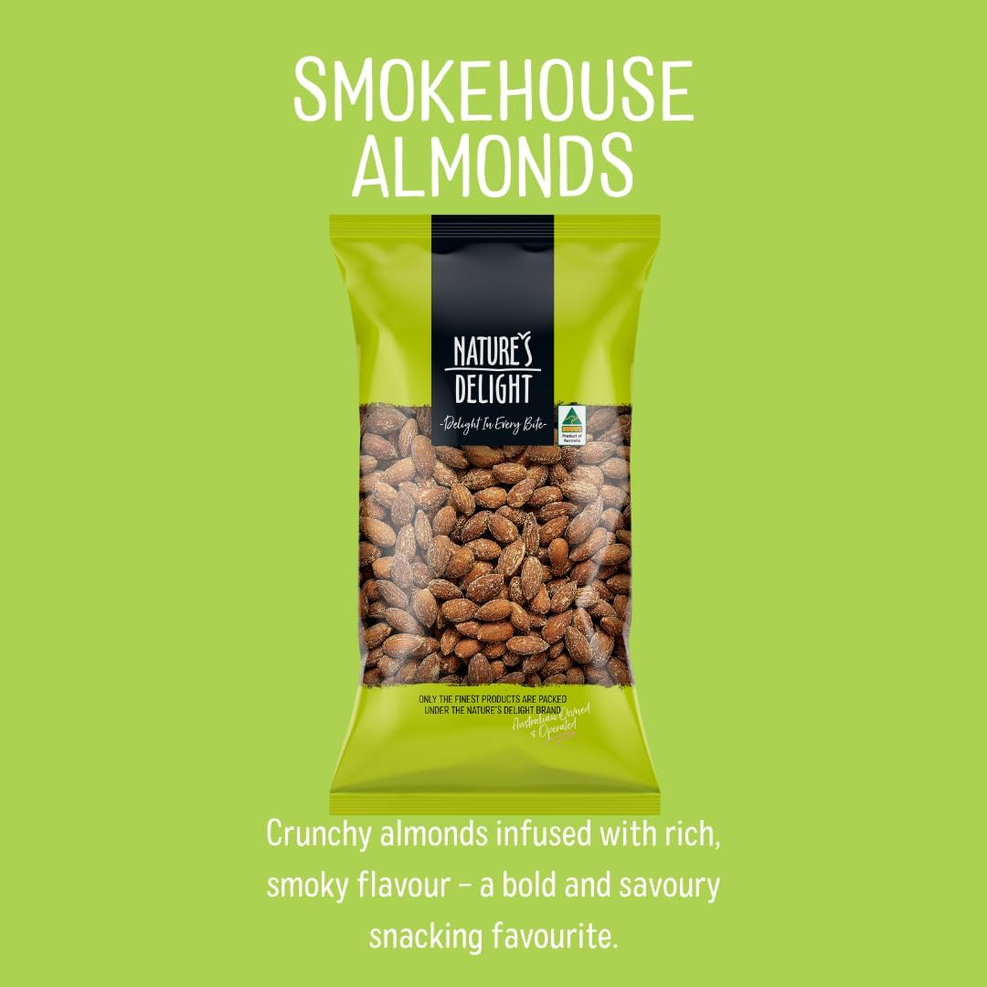 NATURES DELIGHT SMOKEHOUSE ALMONDS 400GM image number 3