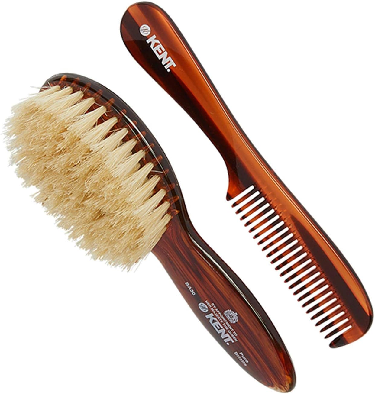 Kent Tortoise Shell Effect Baby Brush and Comb Set image number 1