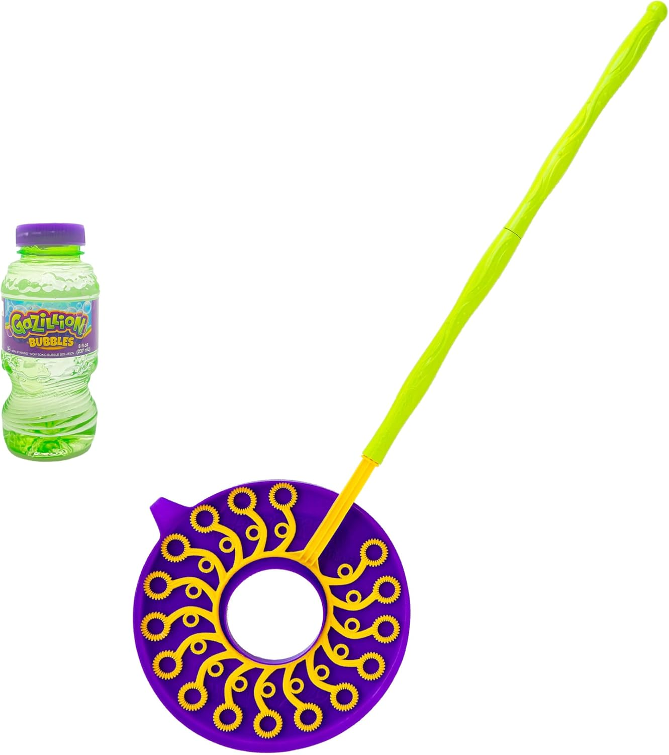 Gazillion Bubbles Incredible Bubble Wand - Make Gigantic Bubbles & Delight Friends W/ 16 Oz Giant Bubble Solution - for Age 3+ image number 1