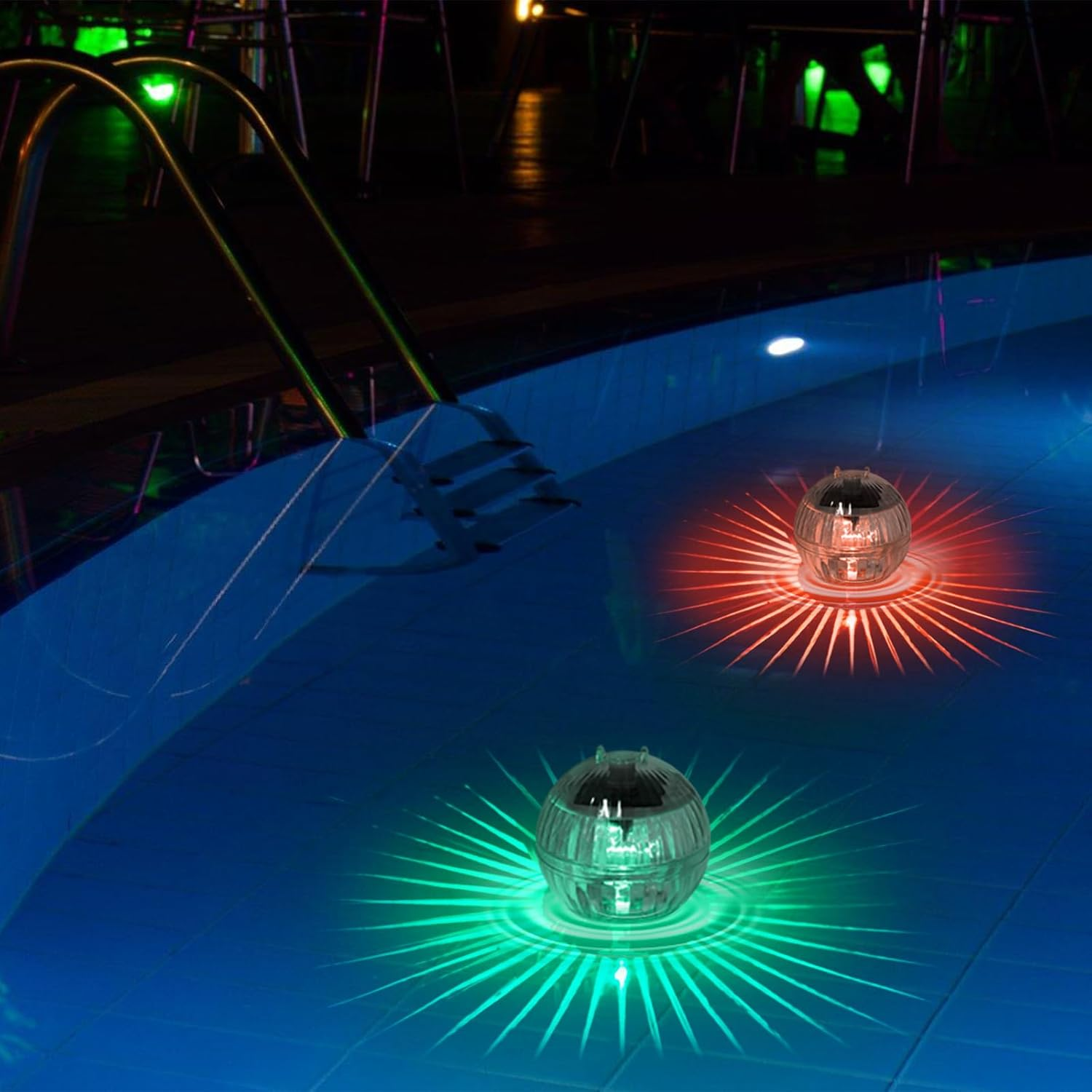 Asfrode Solar Floating Pool Lighting, Pack of 3 Pond Lighting, 7 Colours, Solar Floating Pool Light, RGB Solar Lights, IP65 Water Light for Pool, Pond, Garden, Fountain, Water Parks image number 2