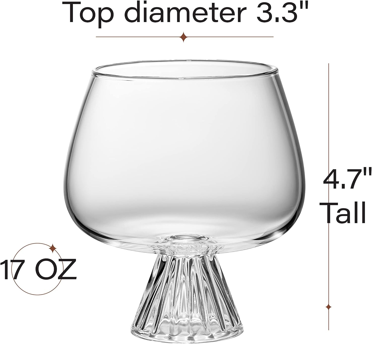 Venice Goblet Cocktail Glasses for Gin Tonic, Aperol Spritz,Sangria | Modern Glassware Collection | Set of 4 | 17 Oz Light Borosilicate Glass Balloons for Home Bar Drinks image number 5