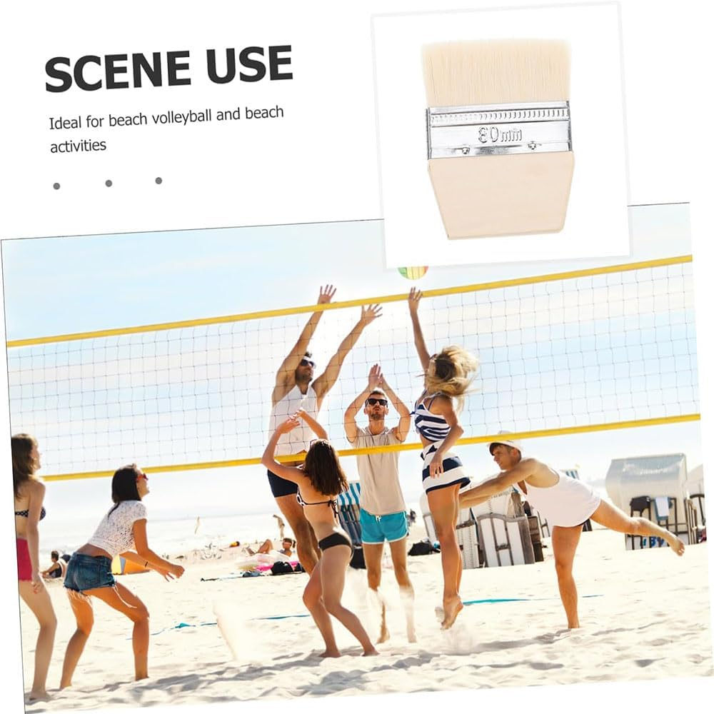 Lyhaogao Portable Beach Sand Cleaner Brush with Handle, Soft Bristles for Gentle Body and Feet Cleaning, Multi Use Sand Remover Tool for Volleyball, Beach Activities, Outdoor Travel image number 6