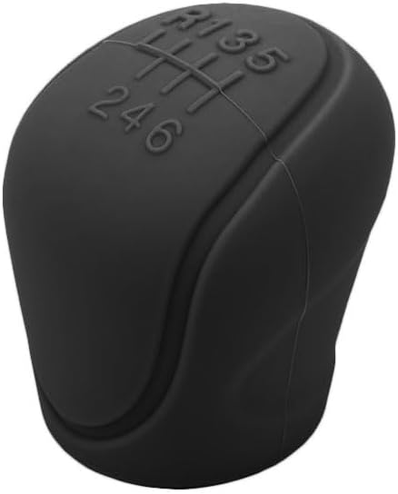 6 Speed Gear Knob Cover, Universal Car Shift Knob Cover with Upgraded Silicone Gear Stick Headl, Fit for Manual and Automatic Gear Stick（Black） image number 3