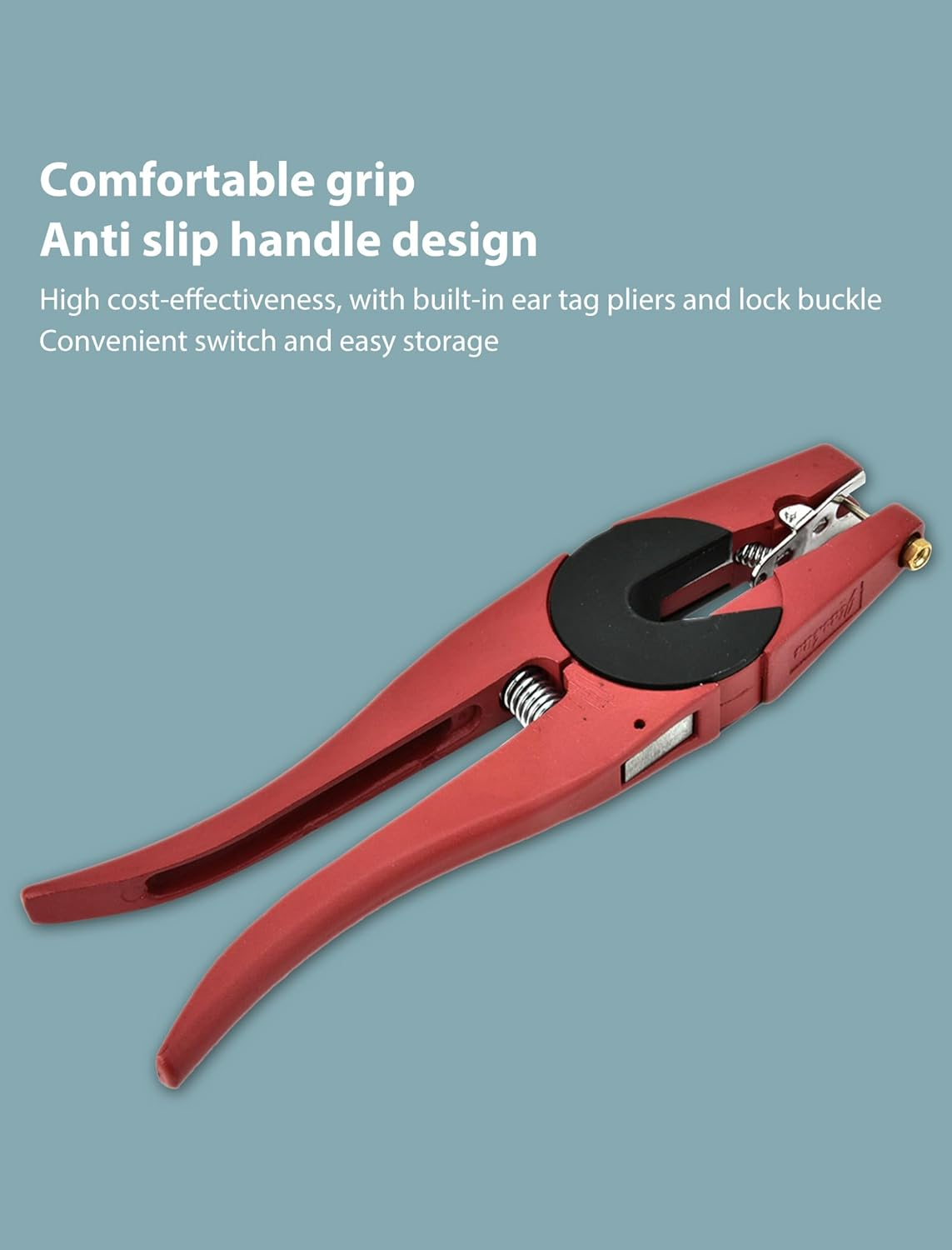 HEEPDD Livestock Ear Tag Plier, Animal Ear Tag Install Tool 90 Degrees Applicator Puncher Tagger for Livestock Pigs Sheep Goats Cattles Cows image number 5