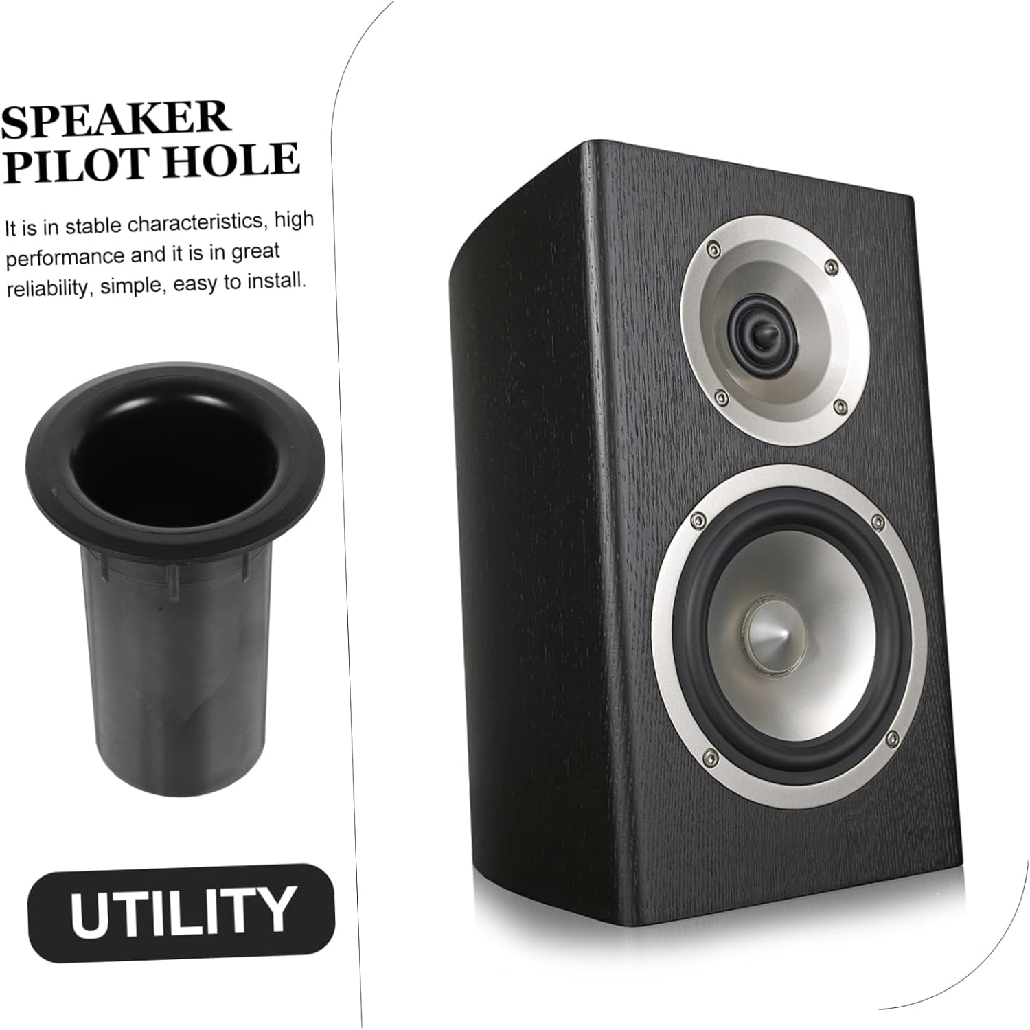 OKUMEYR 12 PCS Replacement Reflex Tube Plastic Subwoofer Port Tube for Enhanced Airflow and Sound Quality Easy Installation Speaker Accessory