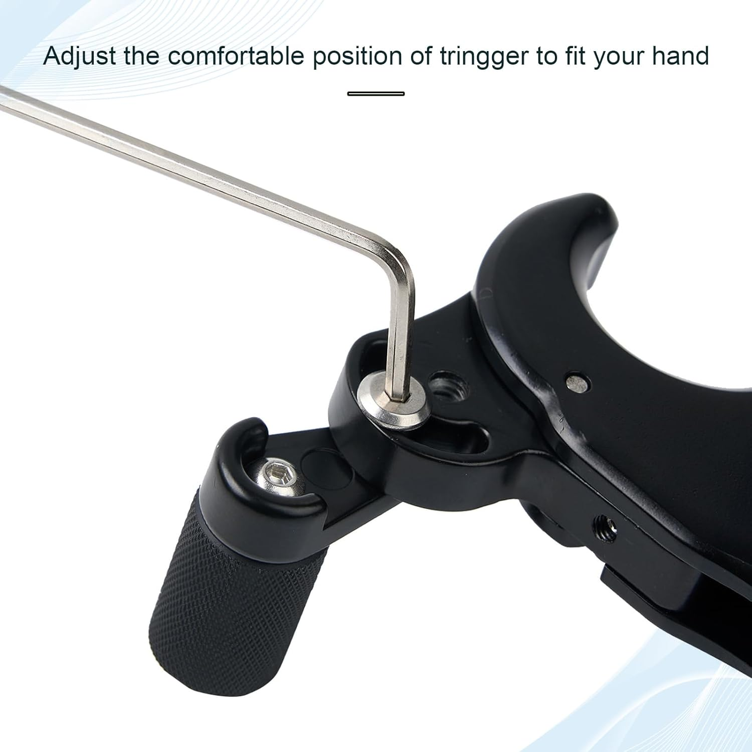 TOPARCHERY Compound Bow Release Archery Release Aids Thumb Release 360&deg;Rotating Bow Release, 4 Finger Bow Release, Aluminum, Compound Bow Accessories - Red image number 5