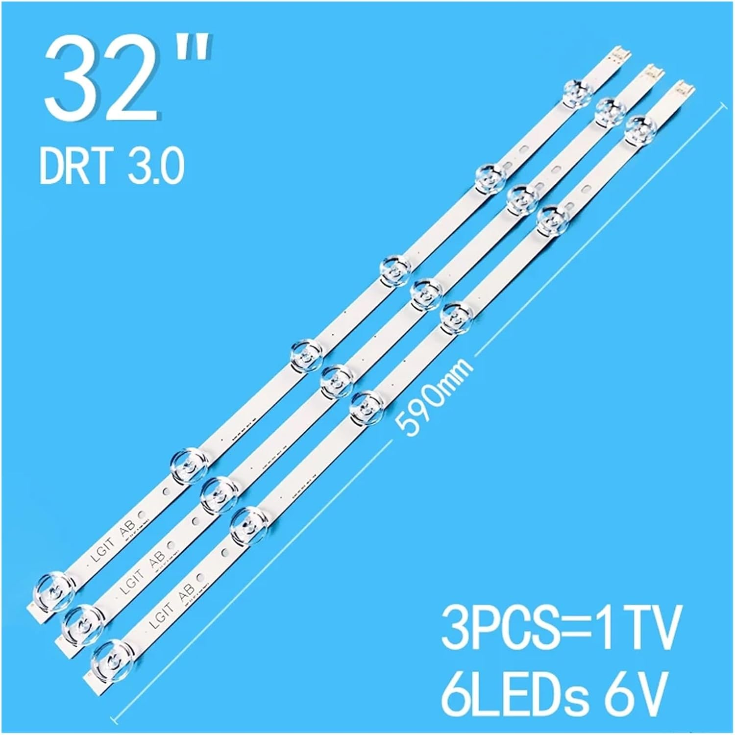 3PCS LED Backlight for L-G 32 "TV 32Lb561B CEM-3-S94V-0 1506 LC320DUE-FGA3 32LB550B 32LB570B 32LB561B 32LB5700 32LB 590Mm 6V Acc image number 4