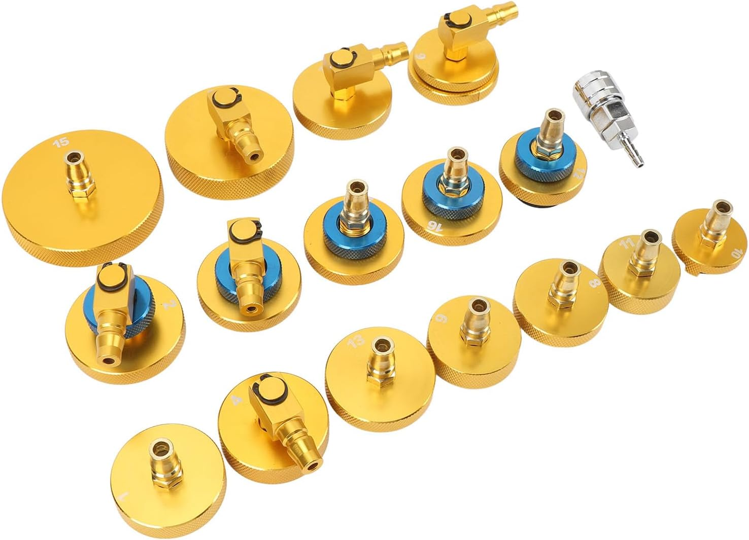 Master Cylinder Bleeder Tool Kit, Aluminum Rubber Ring Brake Fluid Bleeder Adapter Kit for Vehicles Brake Fluid Bleeding or Refilling image number 1