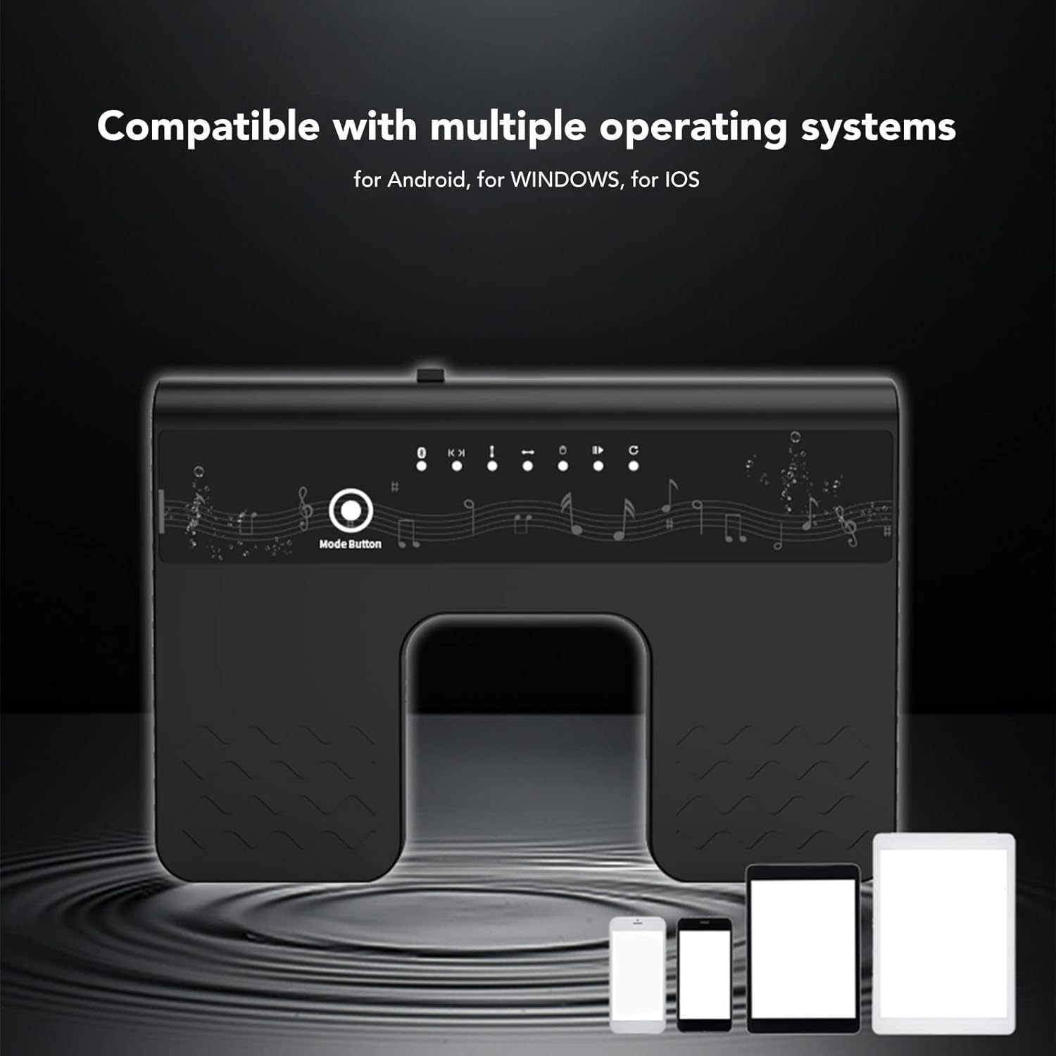 Wireless Page Turner Pedal, Bluetooths Silent Foot Pedal Page Turner for Ios for Android for Win, Rechargeable Wireless Multimedia Controller Key Switch for Tablet Smartphone PC image number 5