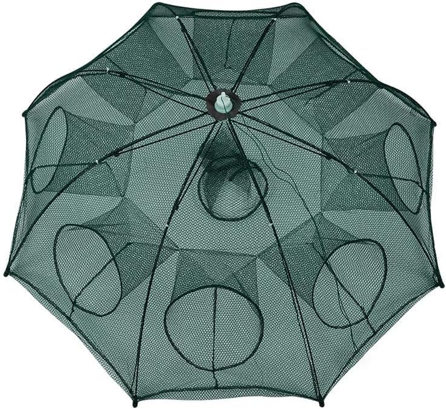 Crawfish Trap，Crab Fish Trap,Foldable Fishing Bait Cast Net Cage with Nylon Rope for Catching Small Bait Fish Eels Crab Lobster Minnows Shrimp 2 Pack image number 4