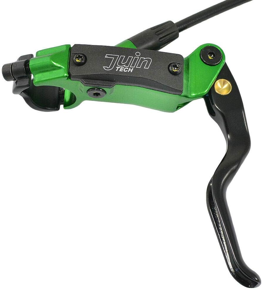 JUIN TECH DB1 MTB E-Bike Hydraulic Dual-Piston Disc Brake Set(F+R) W/160Mm Rotor, Green, JT2267