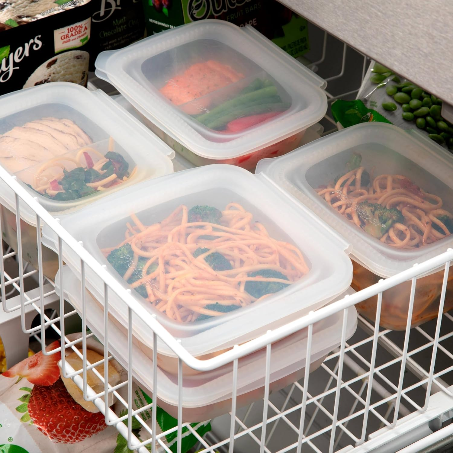 Progressive Softbox Silicone Rectangular Storage Box - 2 Cup 470Ml. Made of 100% Silicone, Patented Leak-Proof Zipper Seal, Microwave, Freezer, and Oven Safe, PVC, & Phthalate Free, Dishwasher Safe