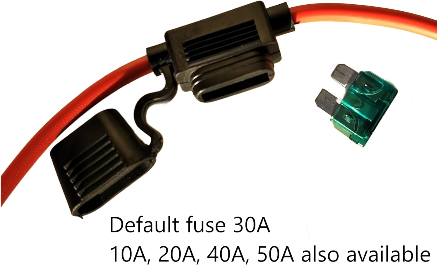 Customized Cable 50A Anderson Plug to Ring Terminal with Inline Balde Fuse(Wire 6Mm^2, 1M) image number 1