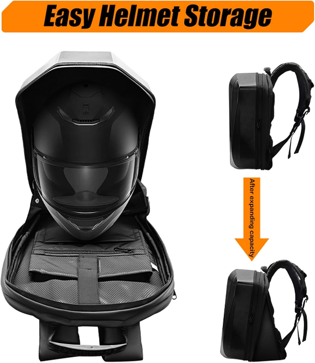 LED Backpack, Programmable Screen Water Proof Backpack with APP Control, 18 Inch Motorcycle LED Backpack for Men and Women image number 1