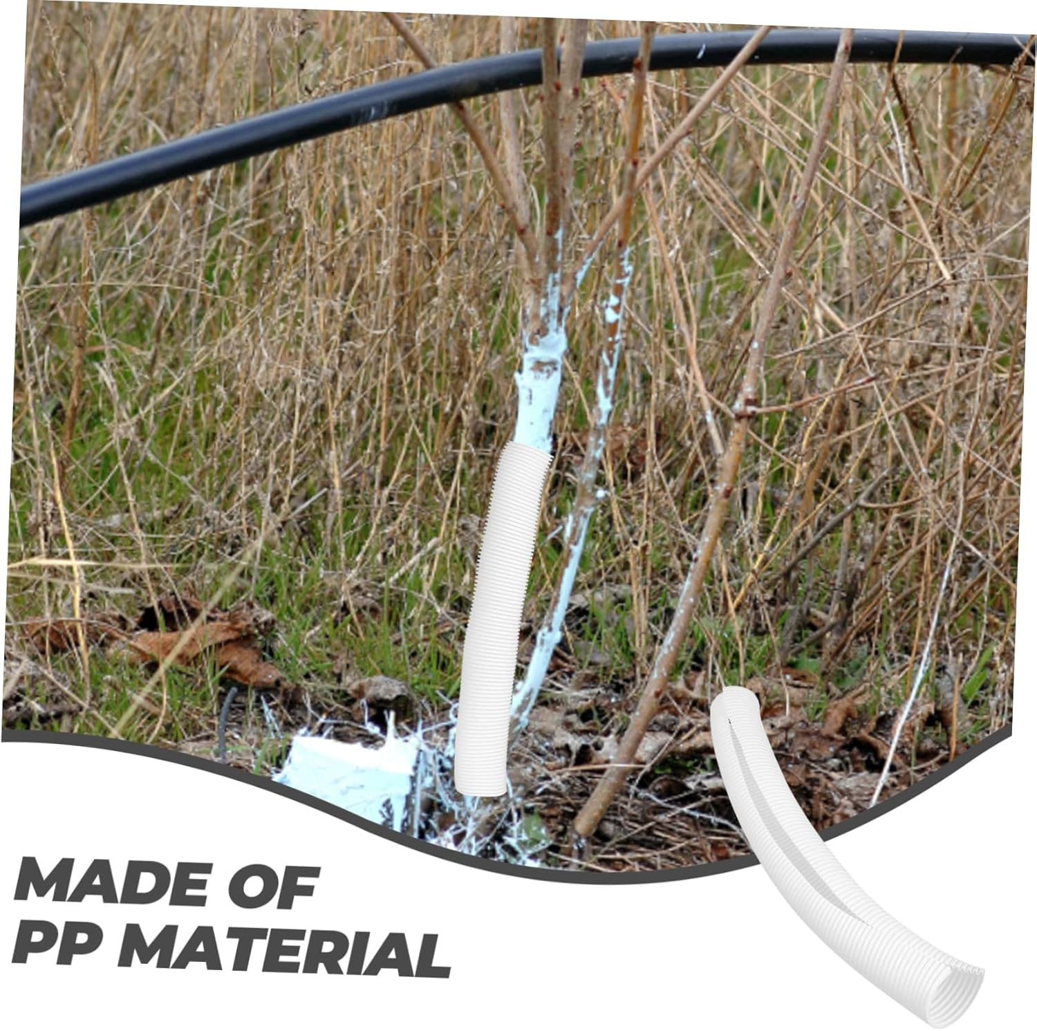 4Pcs Tree Guard Wrap Tree Trunk Protector from Animals Pp Material Protects Bark from Deer Cats Easy Side Opening Gardening Kit image number 3