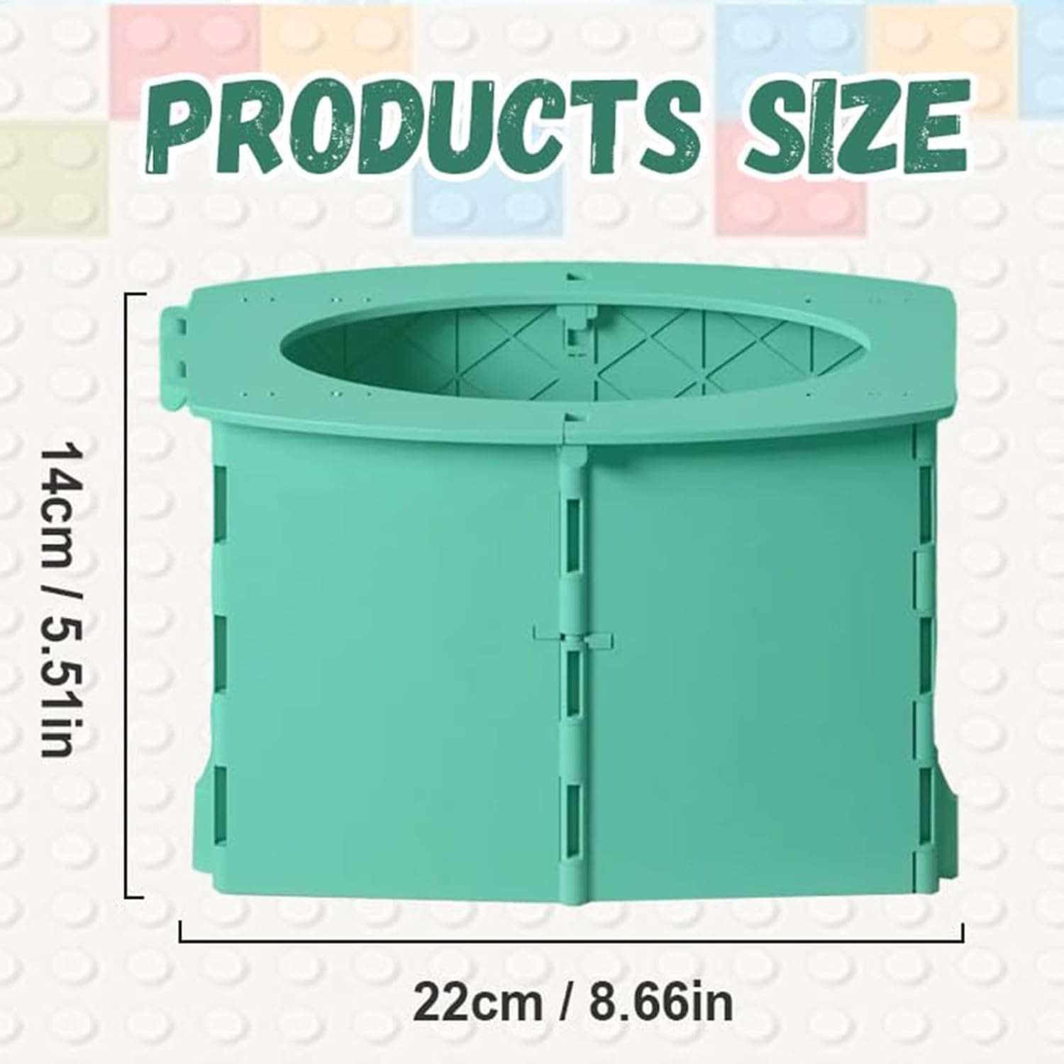 Travel Potty for Kids | Portable Potty for Kids - Folding Bucket Reusable Toilet for Daily Road Trips Airplane Camping Hotel Tent Bathroom Indoor Outdoor image number 3