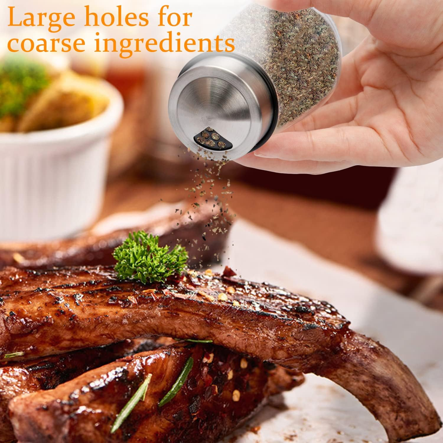 Glass Spice Jars, Seasoning Storage and Organization Bottles, Spice Organizer image number 1