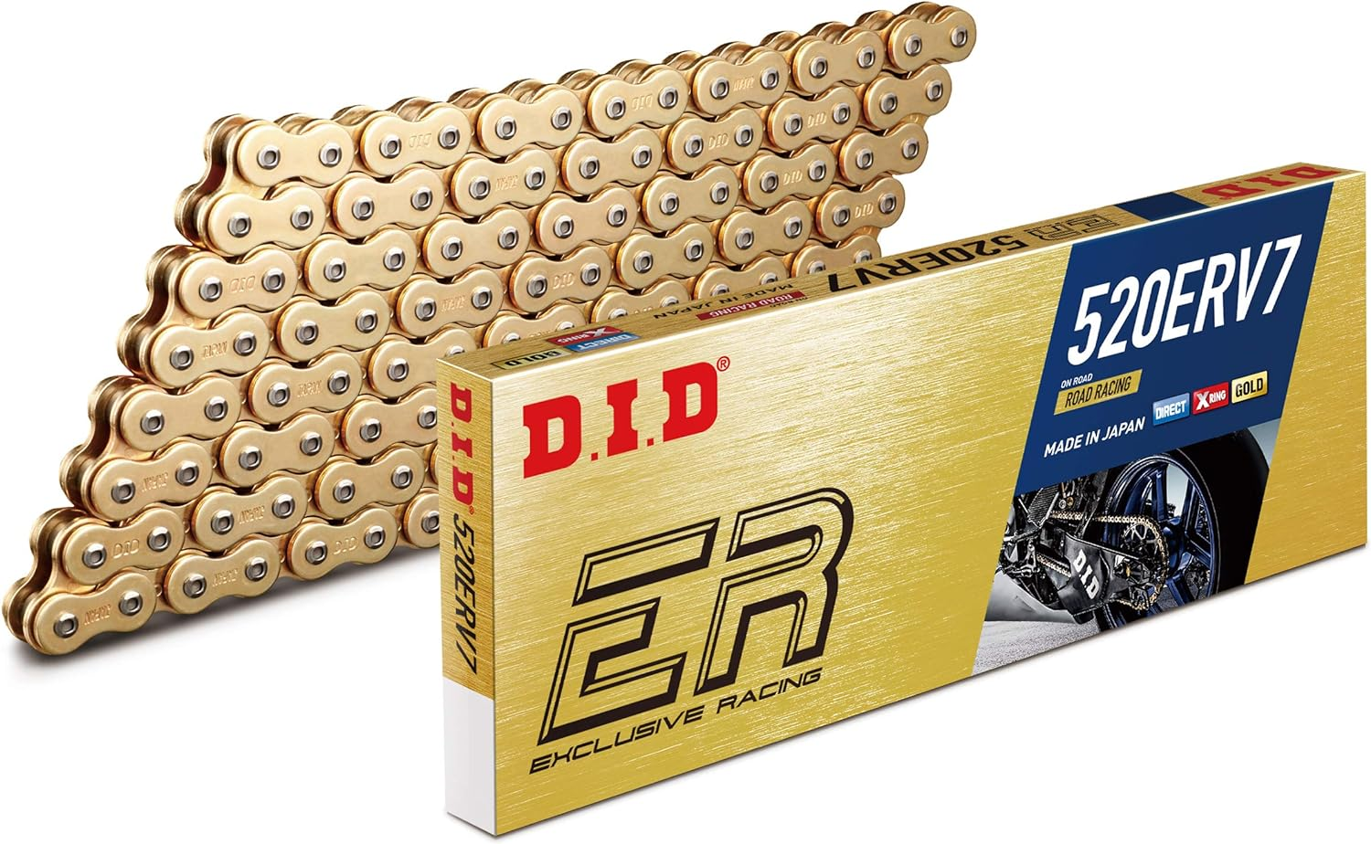 DID (520ERV7100ZB) Gold 100 Link High Performance ERV7 Series X-Ring Chain with Connecting Link