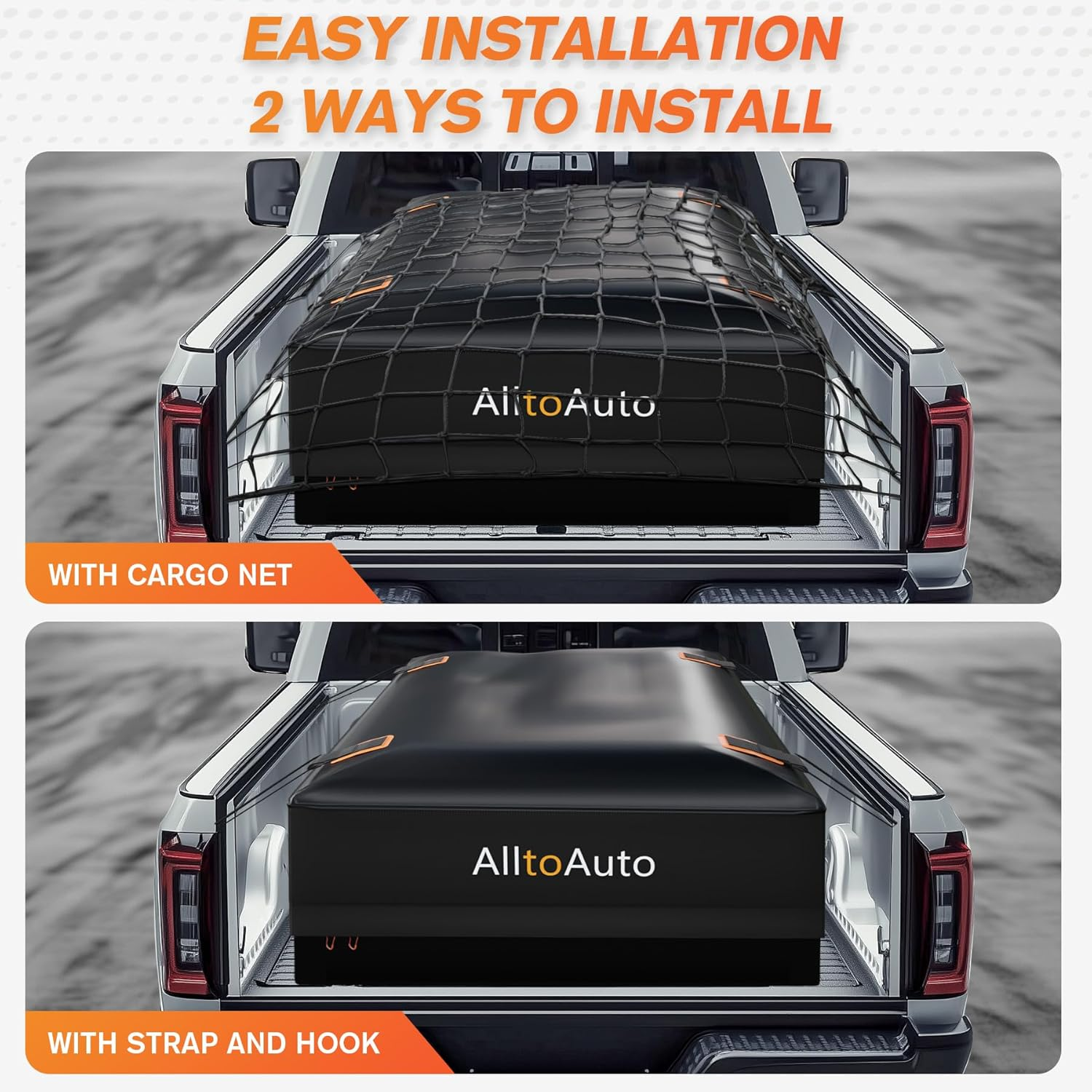 Truck Bed Cargo Bag with Cargo Net, 100% Waterproof 600D Heavy Duty, Fits Any Truck Size（51''X40''X22'' ） 26 Cubic Feet, Simple and Convenient for Installation&hellip; image number 5
