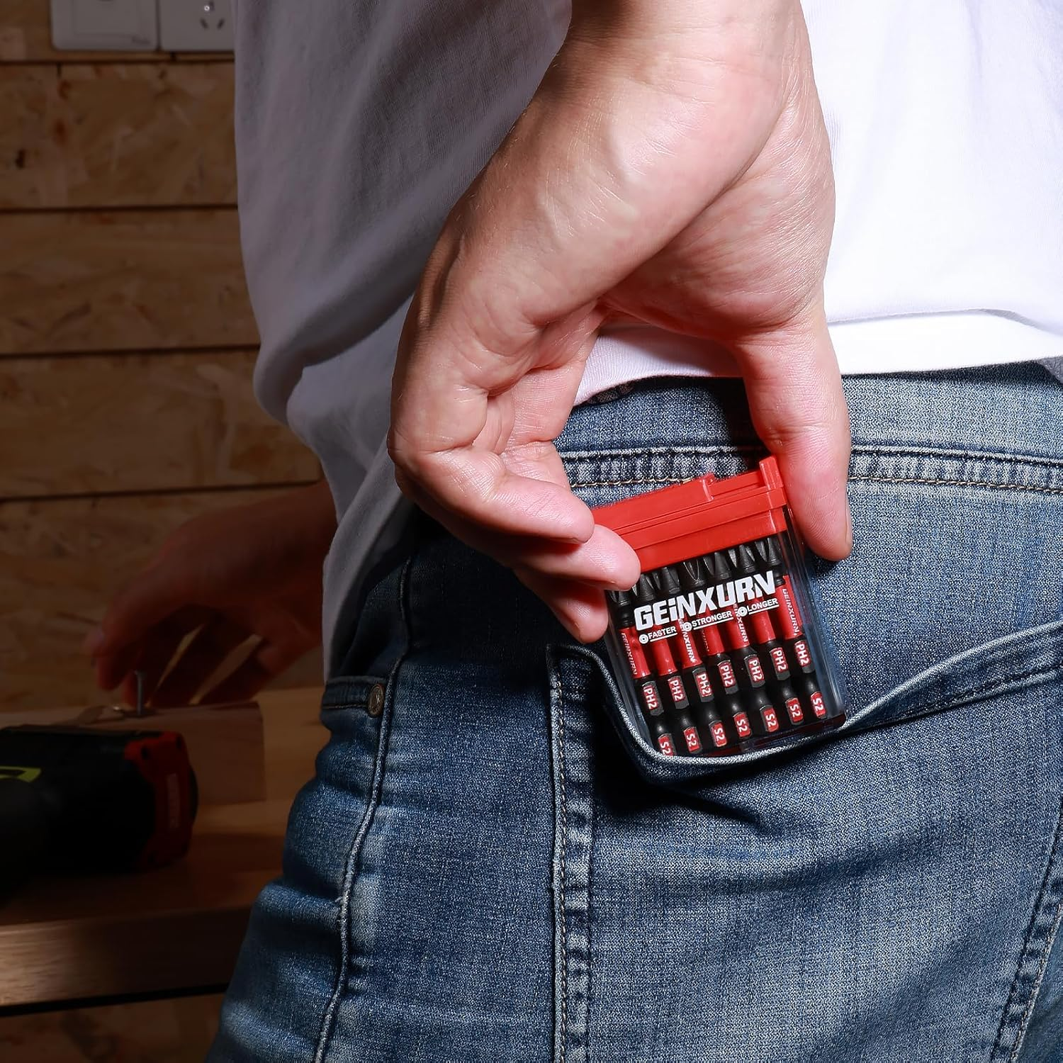 Geinxurn 90 Pieces Impact Screwdriver Bits Set with Colorful Boxes, 2" Magnetic (PH2,PZ2,SQ2,T10,T15,T20,T25,T30) S2 Steel Multi Driver Bits image number 2