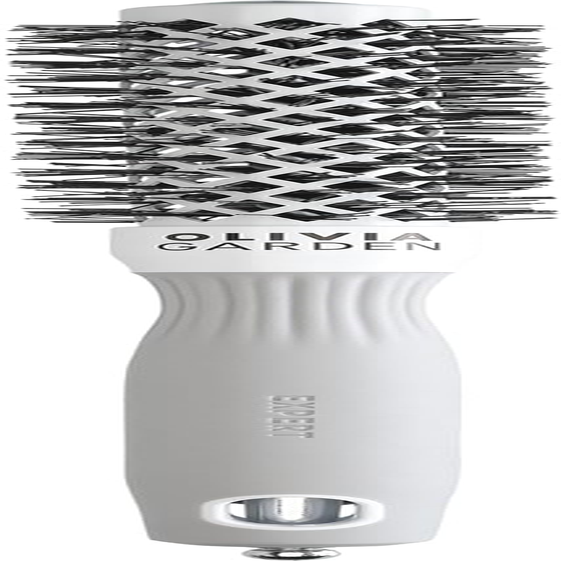 Olivia Garden Expert Blowout Shine &ndash; White & Grey - 20 - Ceramic Coated round Brush for Smooth Blowout, Frizz-Free Hair & Radiant Shine image number 3