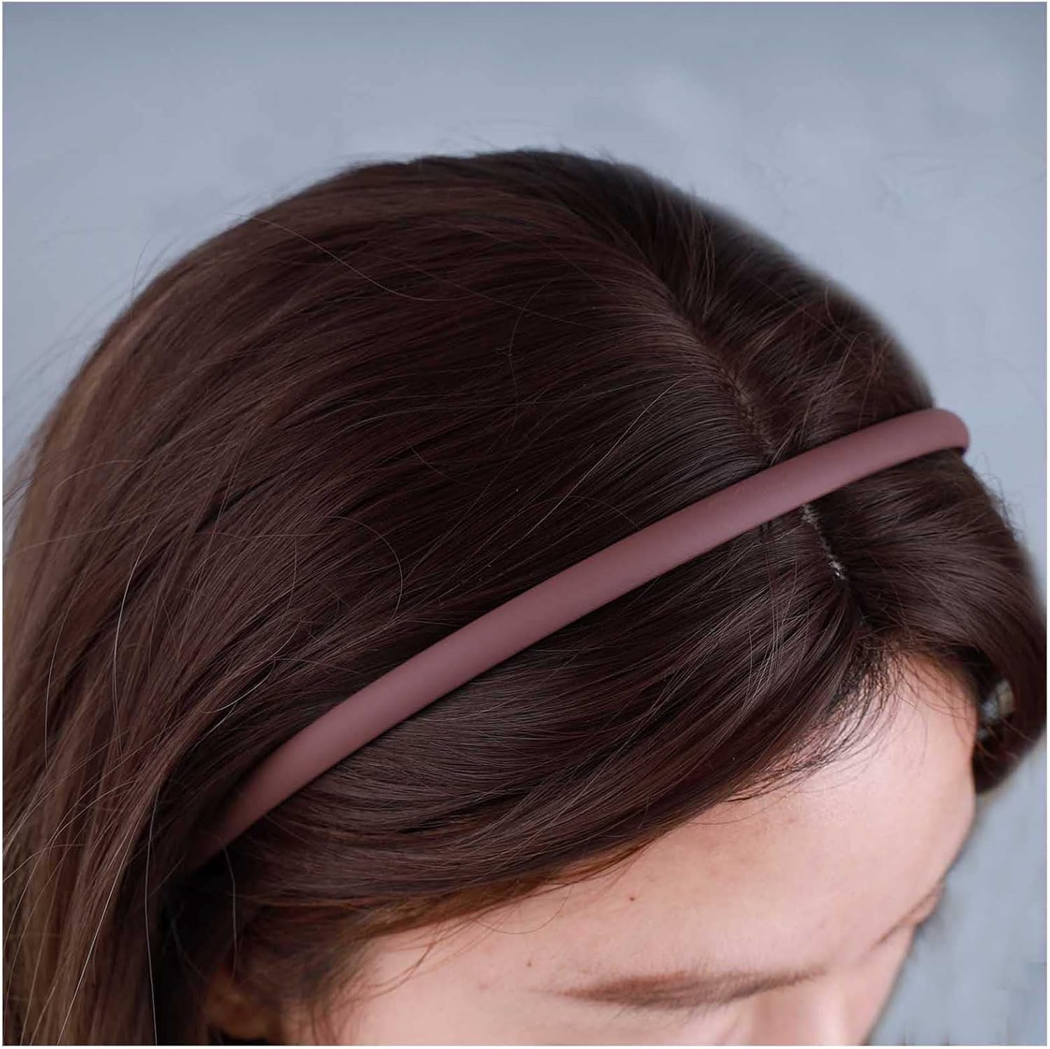 Yheakne Vintage Headband French Headband Hair Bands Multicoloured Resin Headbands Plastic Plain Hair Band Hoop Decorative Hairpiece Hair Accessories for Women and Girls (Pink) image number 5