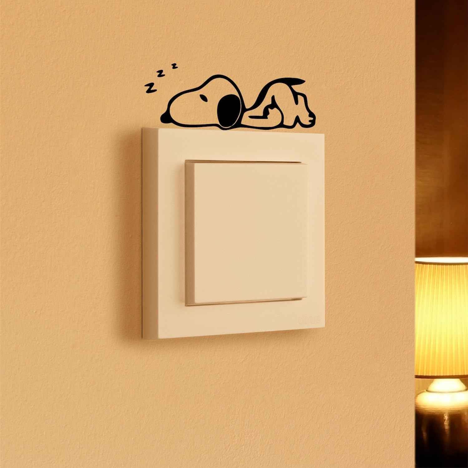 Cute Home Snoopy in a Nap Beautiful Pattern Light Switch/Socket Sticker Switch/Socket Decoration Vinyl Decor Decals Switch/Socket Art image number 2