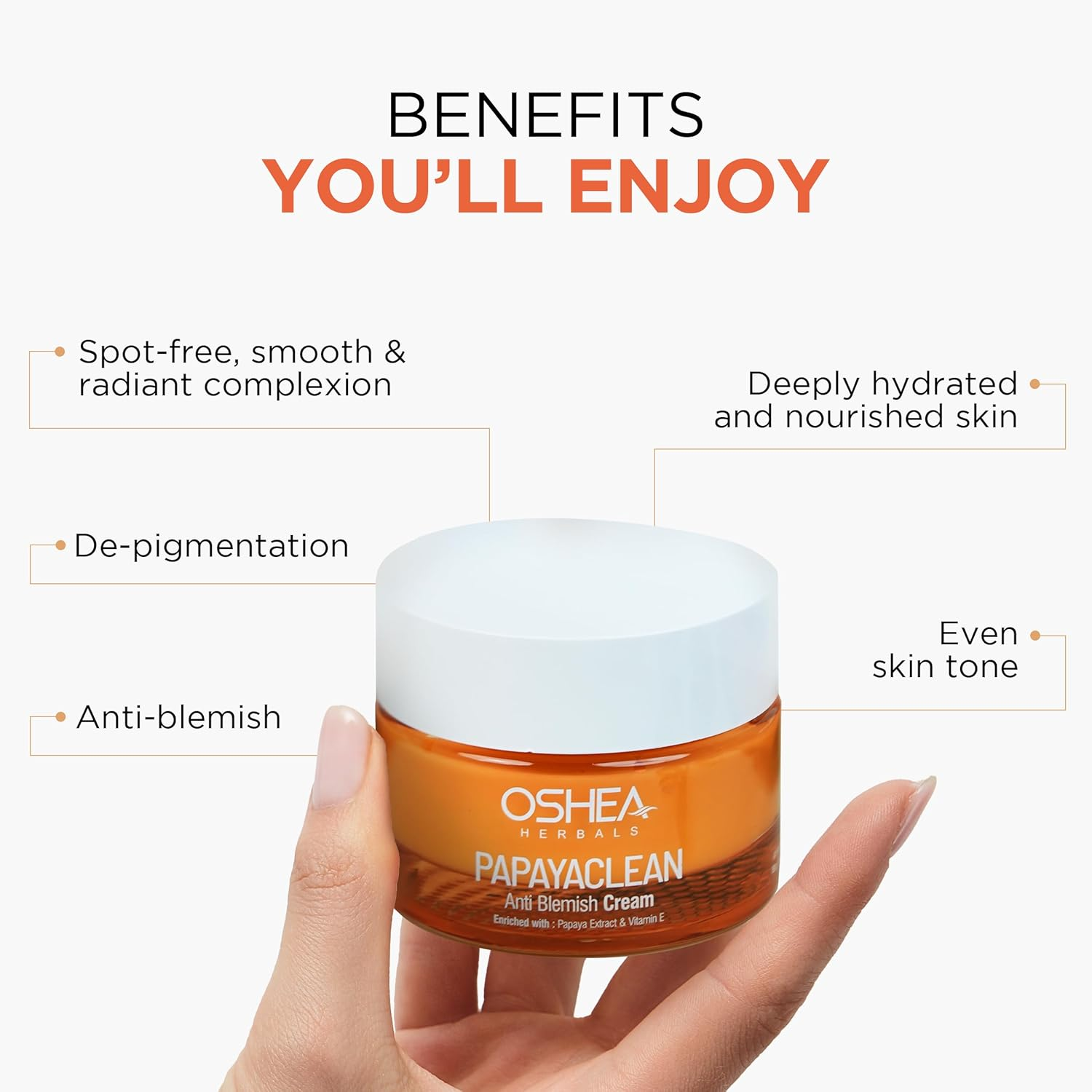 Oshea Papayaclean anti Blemish Cream, 50 G (Orange) image number 6