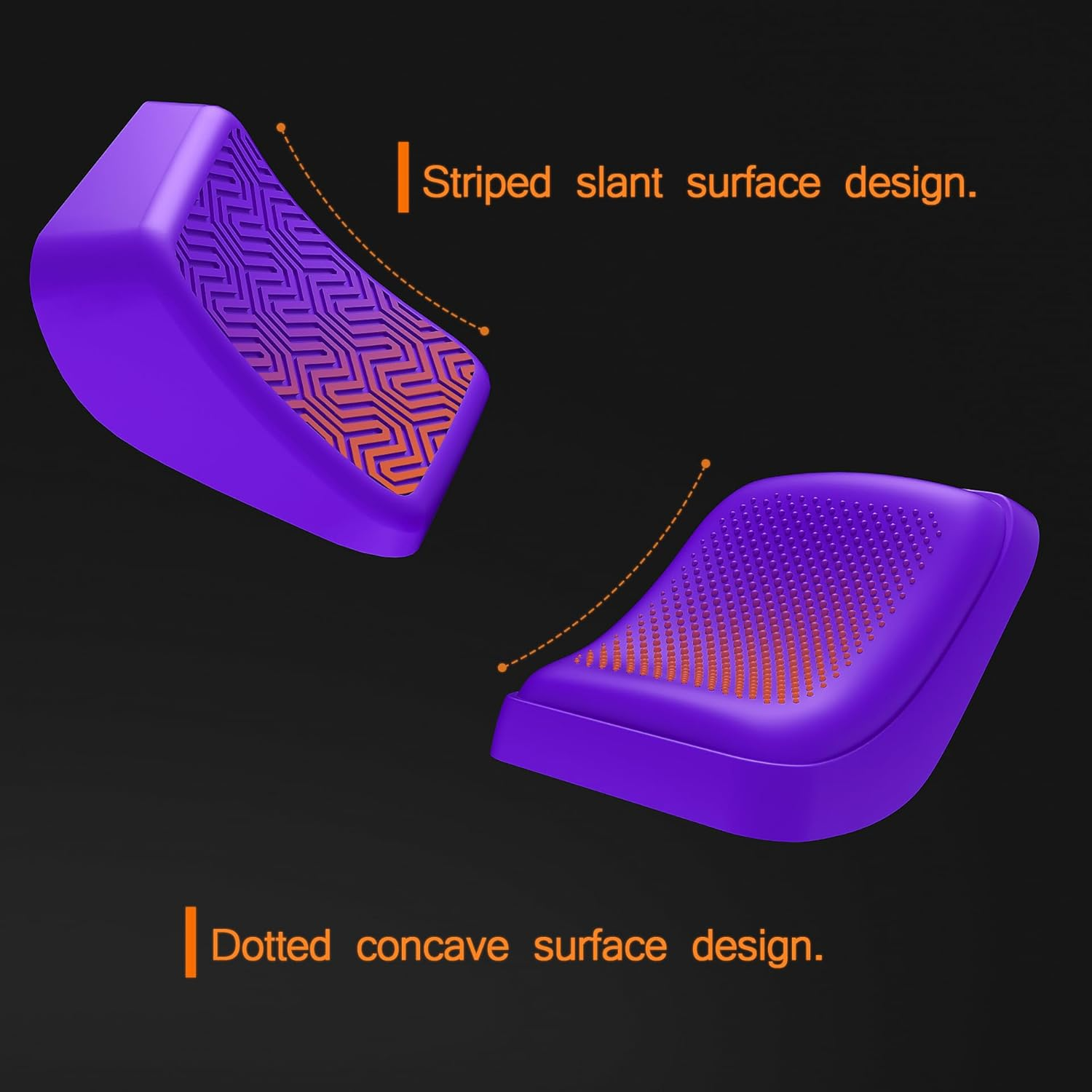 Playvital Mix Version Back Button Enhancement Set for Steam Deck LCD, Grip Improvement Button Protection Kit for Steam Deck OLED - Streamlined & Studded Design - Purple - Blue image number 7