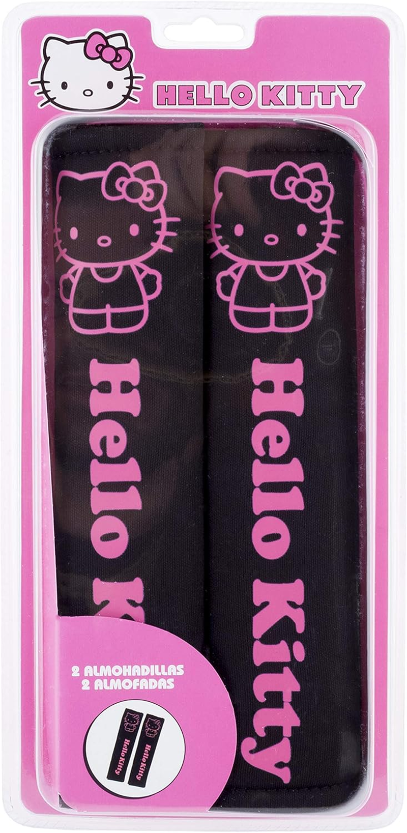 HELLO KITTY KIT1035 Pads for Safety Belts, Black, AUTO image number 1