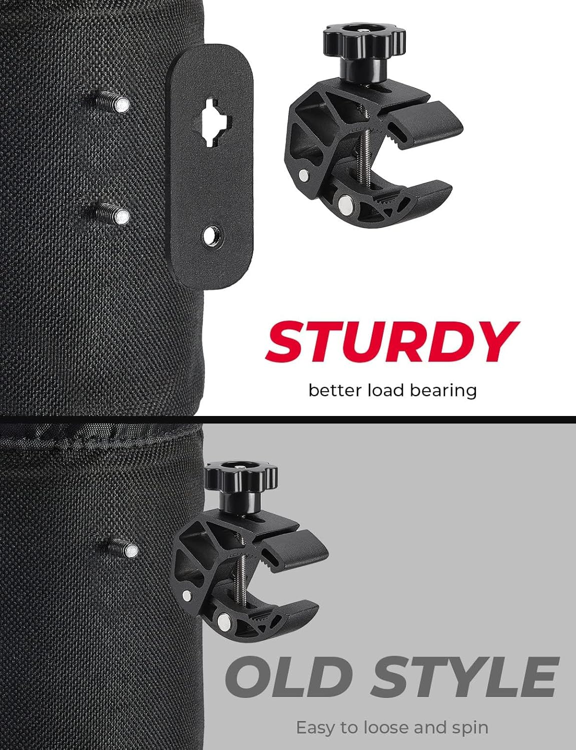 KEMIMOTO Bicycle Bottle Holder, Bicycle Drink Holder Made of Oxford Fabric, Bottle Holder with Mesh Pocket, Drink Holder for Pram, Motorcycle, Wheelchair, Scooter image number 3