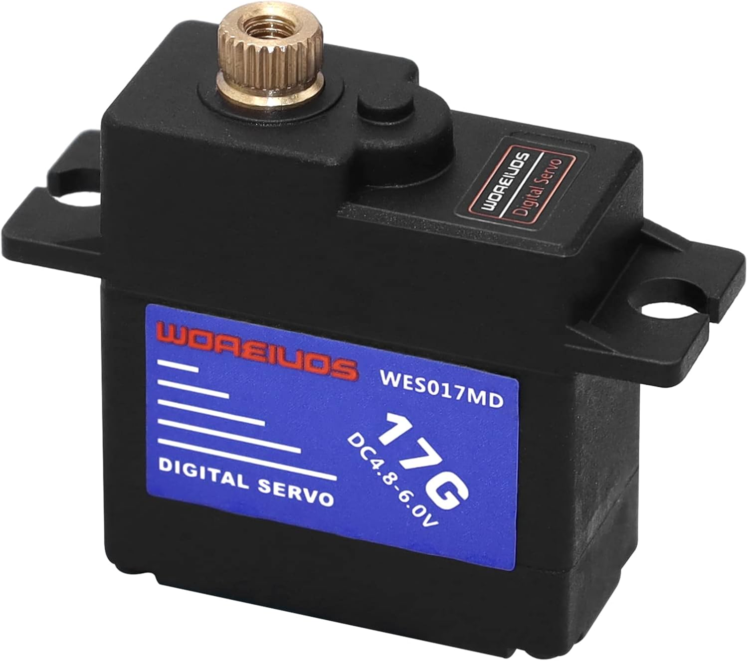 17G RC Digital Servo, High Torque Waterproof Metal Gear Servo with Servo Horn for Axial SCX24 Car Boat Model Upgrade Parts