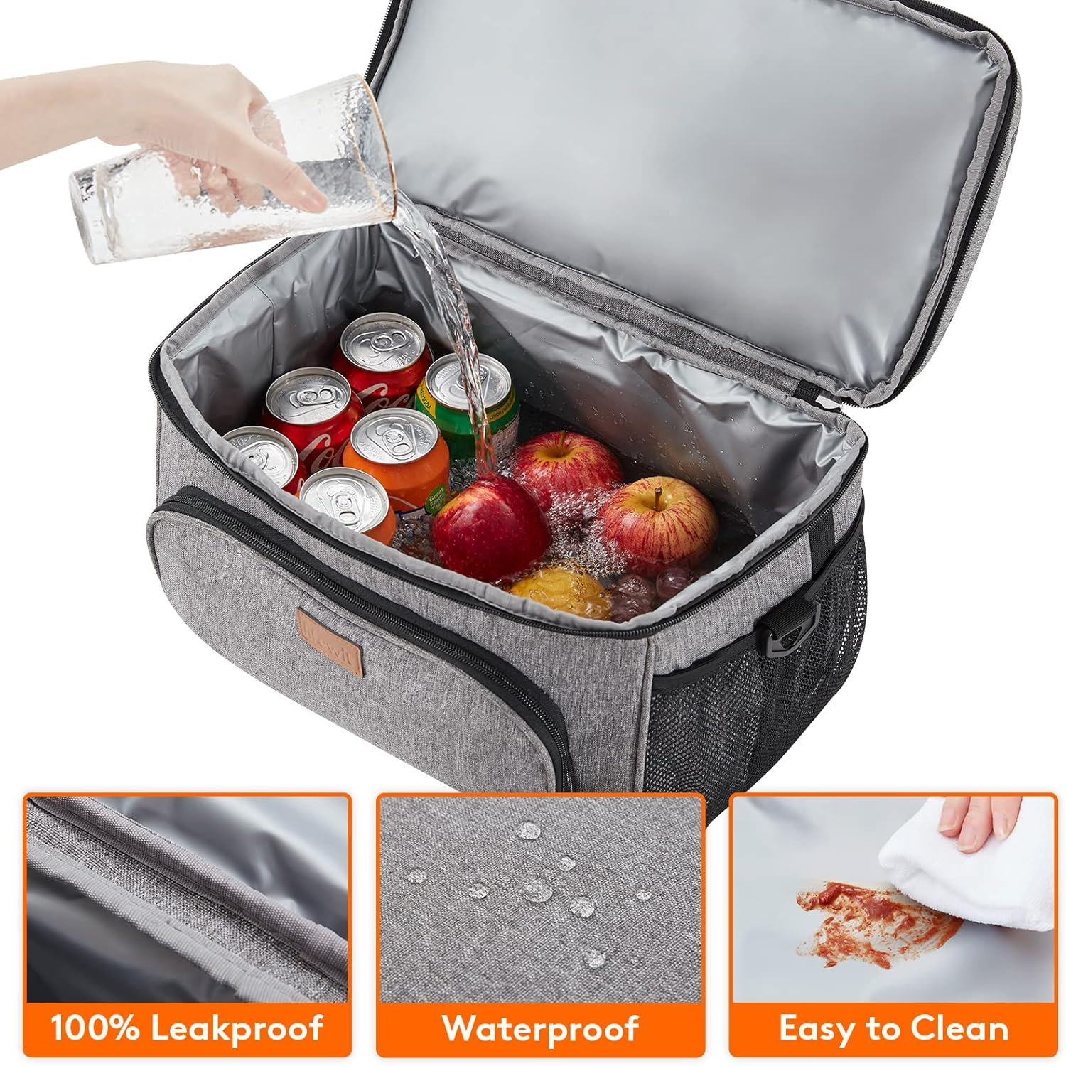 Lifewit Large Cooler Bag 27/32/48 Cans Insulated Lunch Bag Lightweight Portable Cool Bag Double Layer for Picnic, Beach, Work, Trip