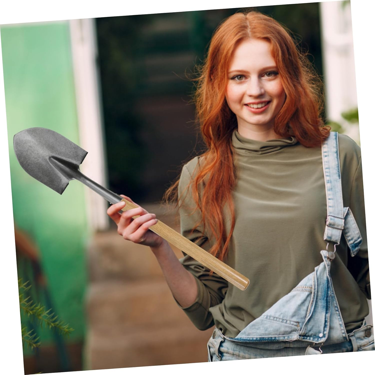 PLAFOPE Heavy Duty Solid Wood Shovel Handle Thickened Farming Tool Replacement Handle for Gardening and Agricultural Work, 38Cm Hardwood Wooden Stick image number 6