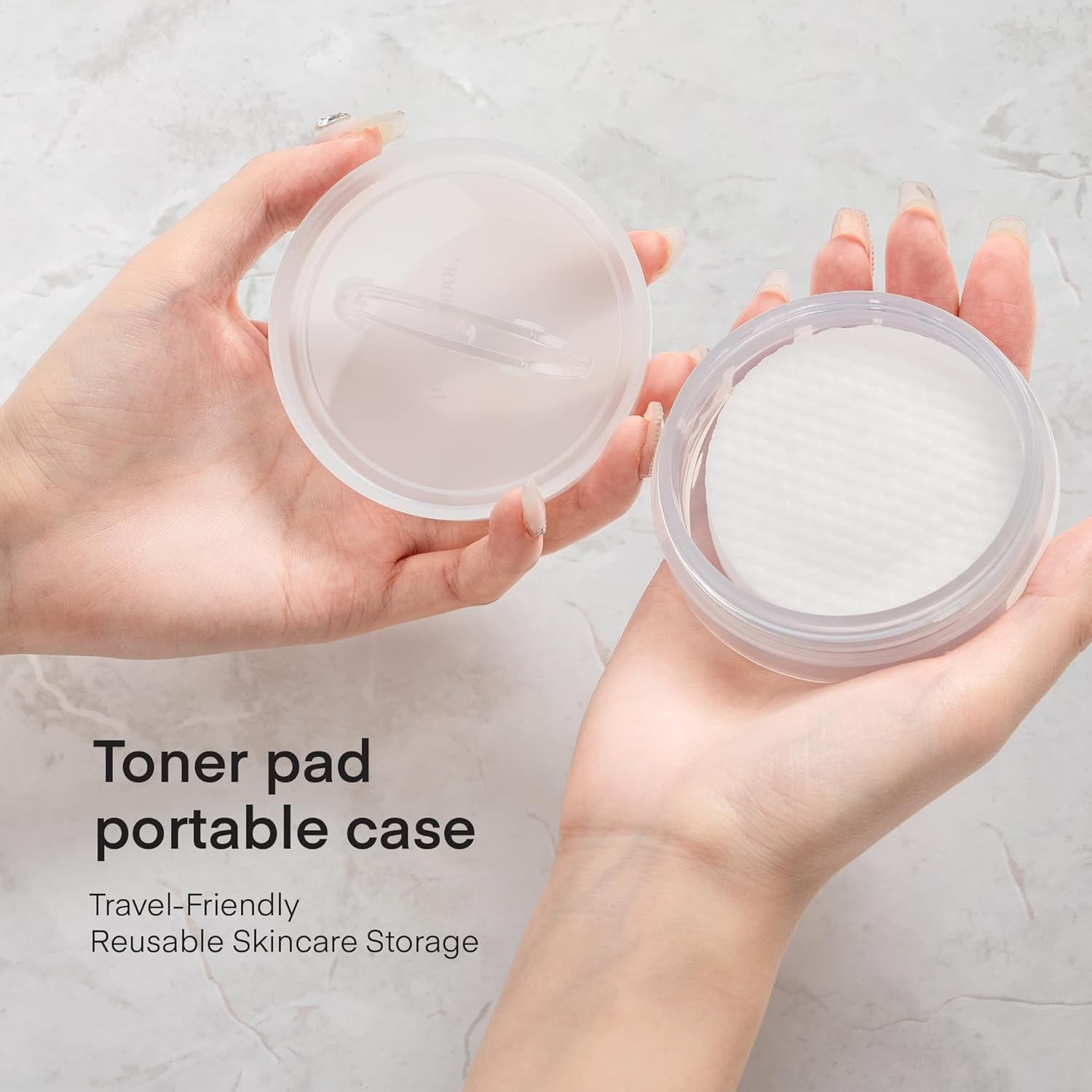 Terez & Honor Small Travel Containers for Skincare: Korean Mini Containers with Lids for Toner Pads & under Eye Patches DIY - Travel-Friendly, Reusable, Leak Proof Skincare Storage Made in Korea image number 4