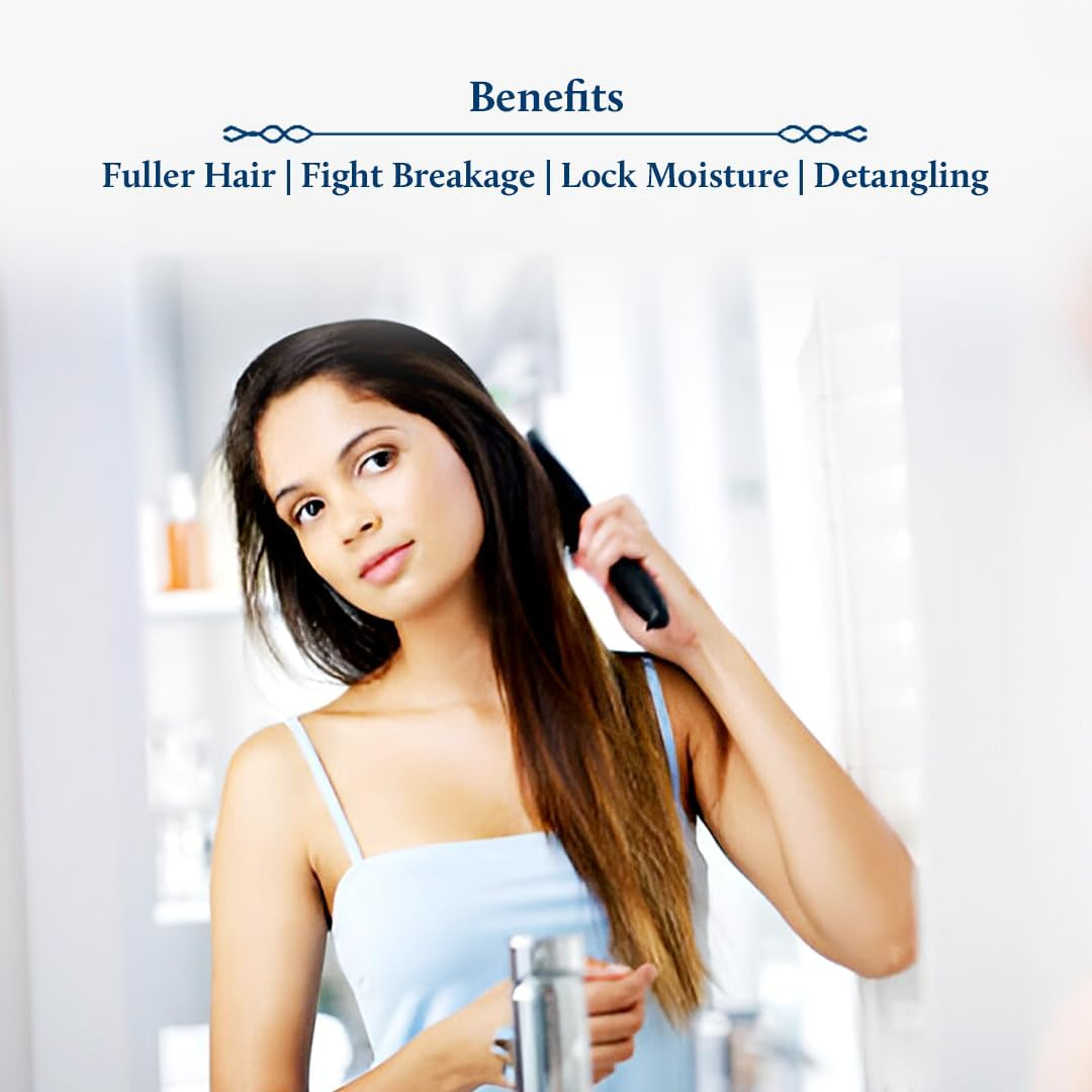 Blue Nectar Batana & Almond Leave-In Conditioner for Soft, Smooth, and Manageable Hair | Detangles & Adds Shine | Nourishing Formula for All Hair Types (14 Herbs, 200Ml) image number 3